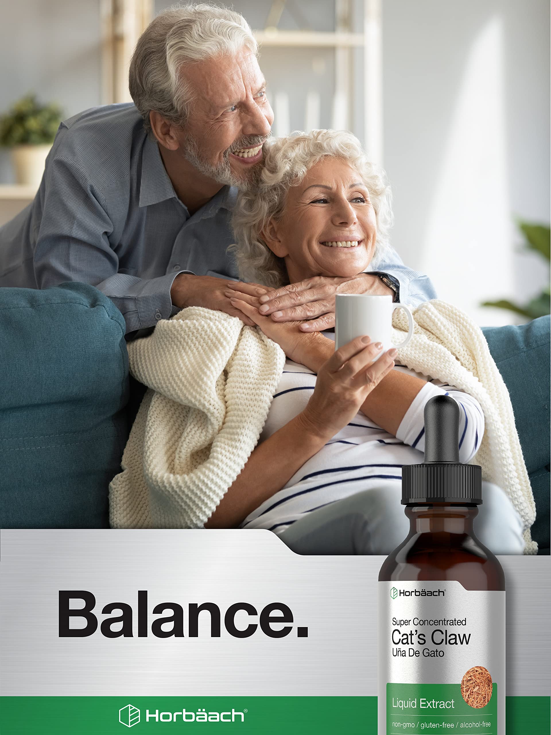 Cats Claw Herb Extract Tincture | 2 Fl Oz | Alcohol Free | Vegetarian, Non-GMO, Gluten Horbäach