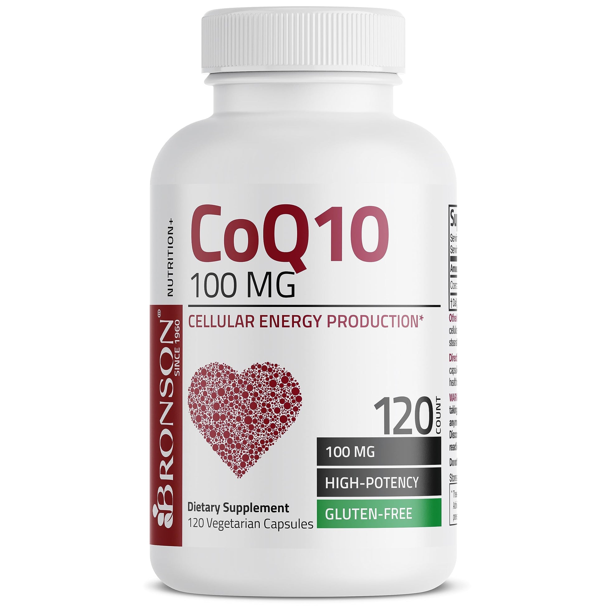 Bronson CoQ10 100 MG High Potency Cellular Energy Production, 120 Vegetarian Capsules Bronson