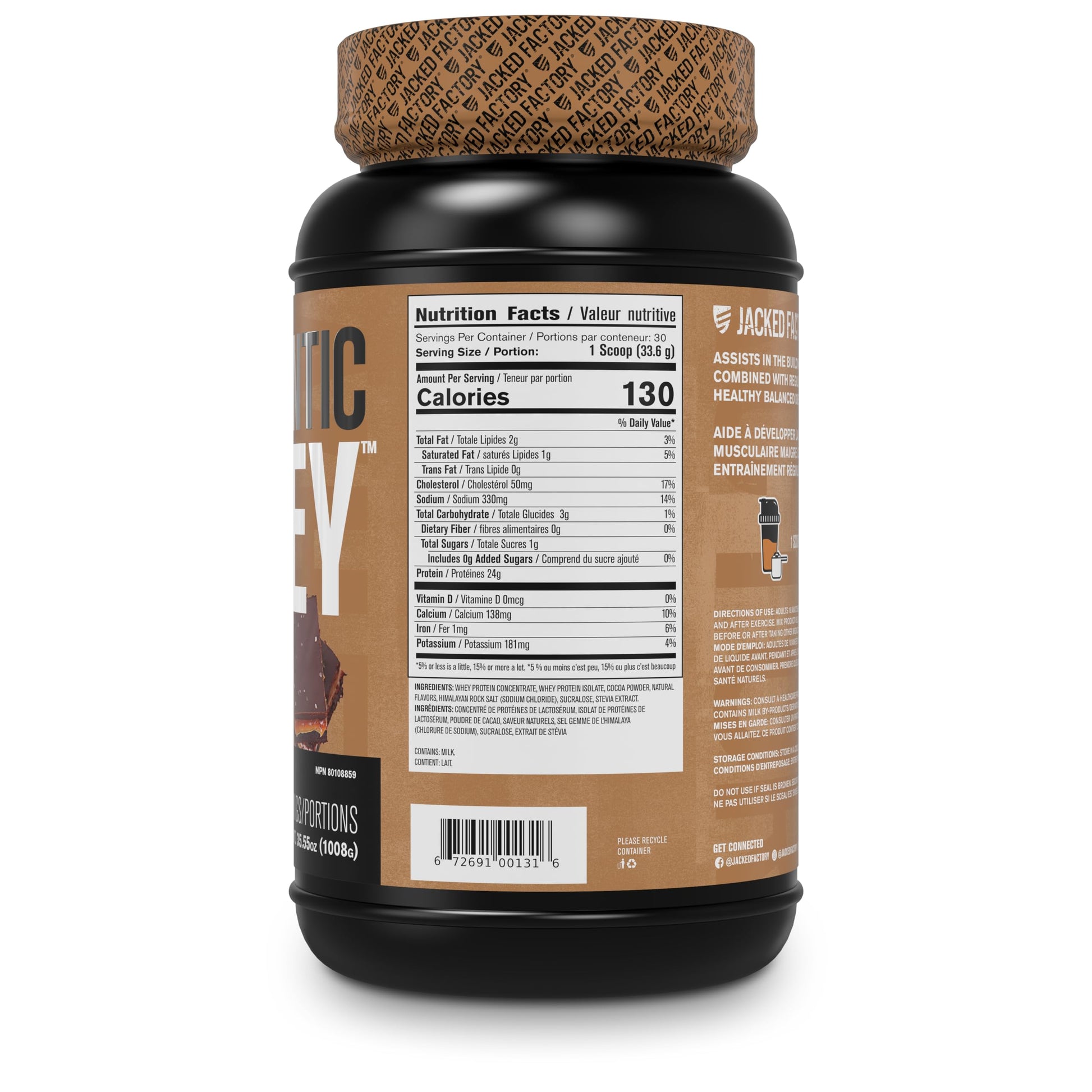 Jacked Factory Authentic Whey Muscle Building Whey Protein Powder - Low Carb Jacked Factory