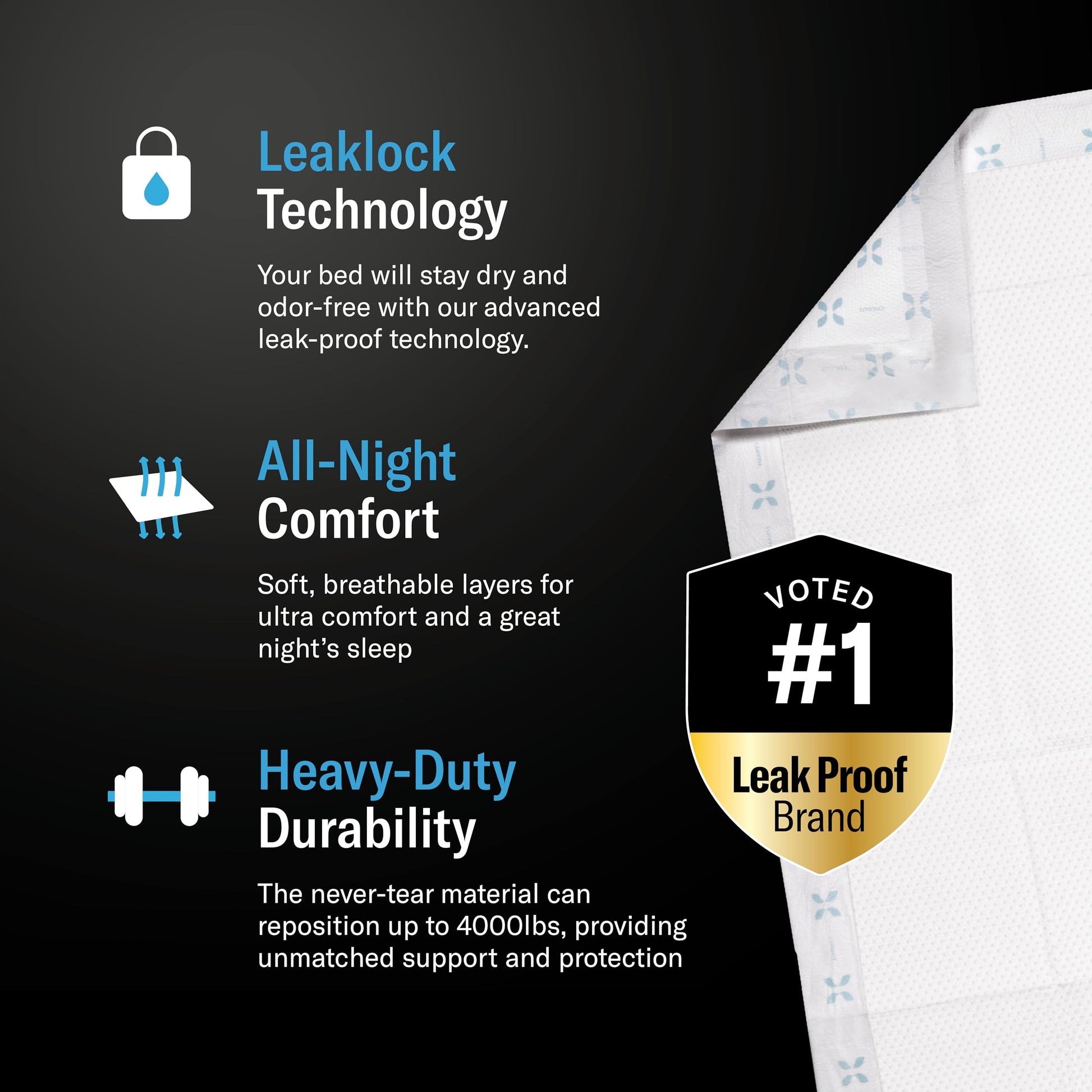 Chucks MAX Hospital Bed Pads Disposable Adult 36 x 36 Breathable Stack Man