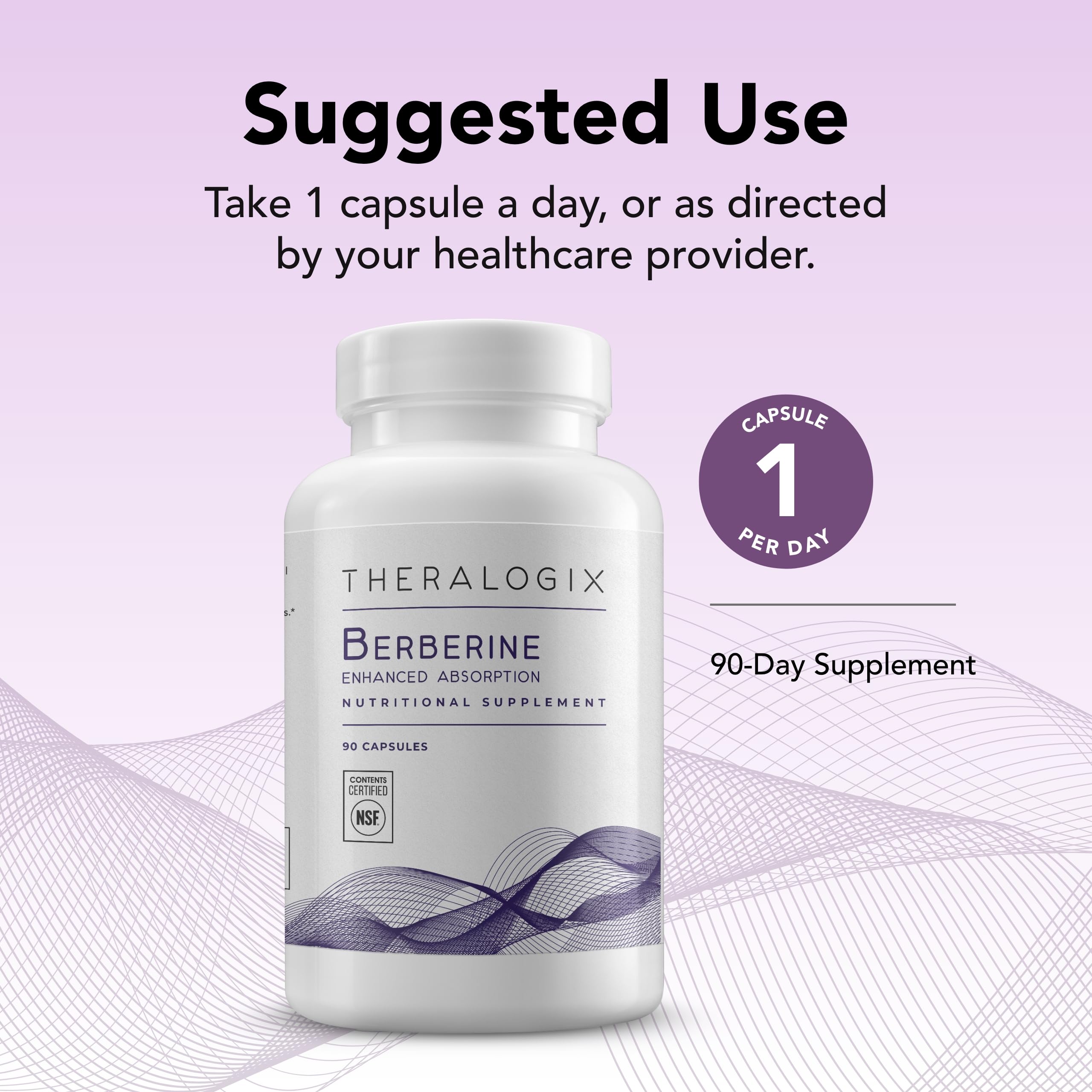 Theralogix Berberine Enhanced Absorption - 90-Day Supply - Made with Berberine Theralogix