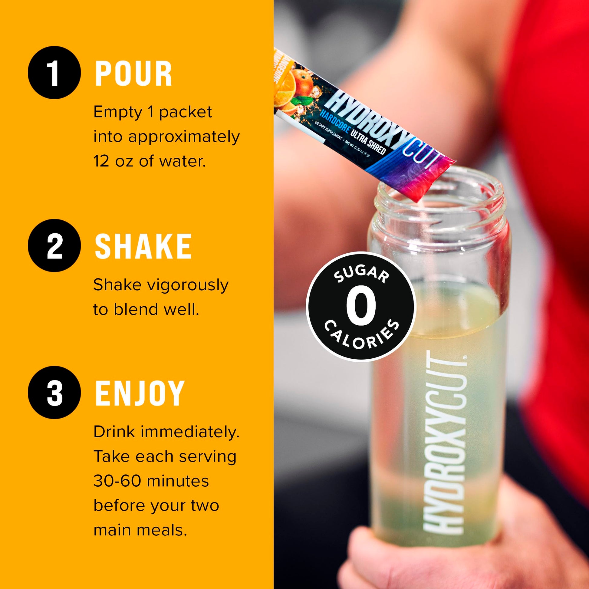 Hydroxycut Hardcore Ultra Shred Drink Sticks,Meta-Energy Drink Powder Metabolic Energy Hydroxycut