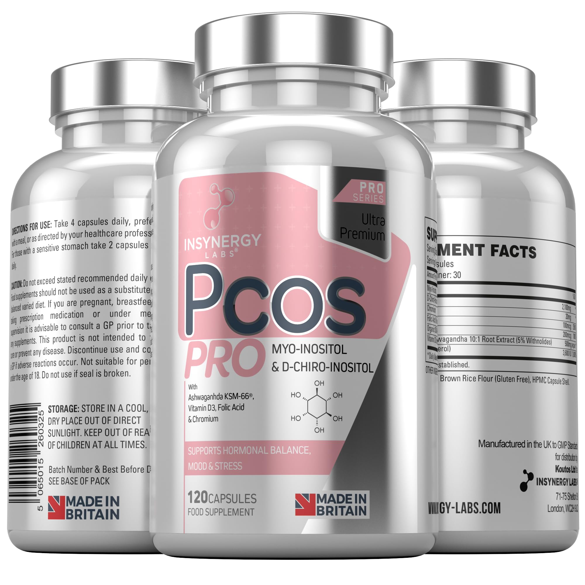 PCOS Pro - Ultra Premium Inositol PCOS Supplement (4X Extra Ingredients) Myo Inositol Insynergy Labs