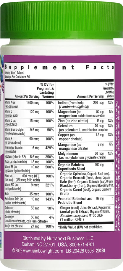 Rainbow Light Prenatal One Multi, 50 Tablets