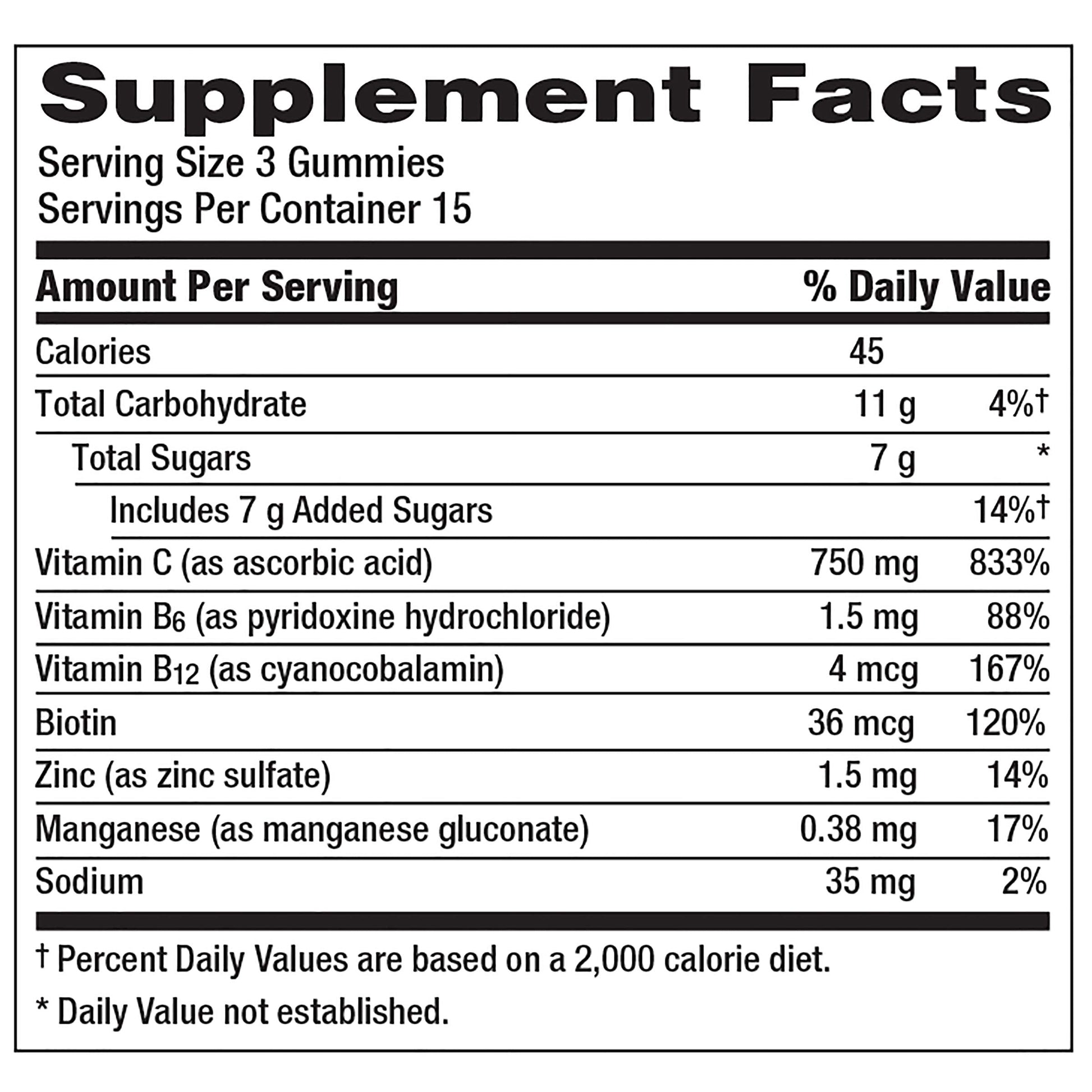 Emergen-C 750mg Vitamin C Gummies for Adults, Immunity Gummies with B Vitamins Emergen-C