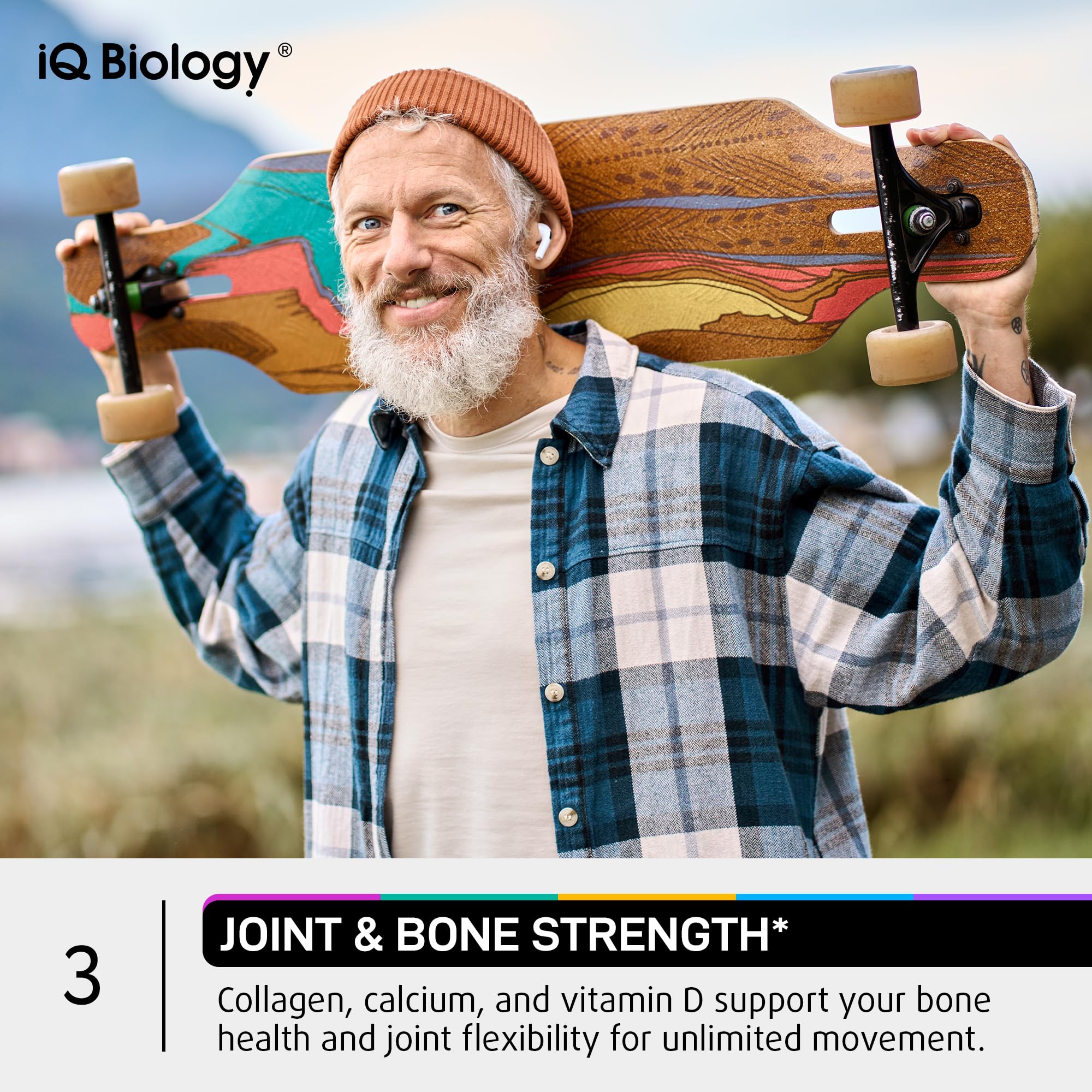 IQ BIOLOGY Biotin Collagen Keratin Astragalus Magnesium Ashwagandha Vitamin D3 Vitamin C IQ BIOLOGY