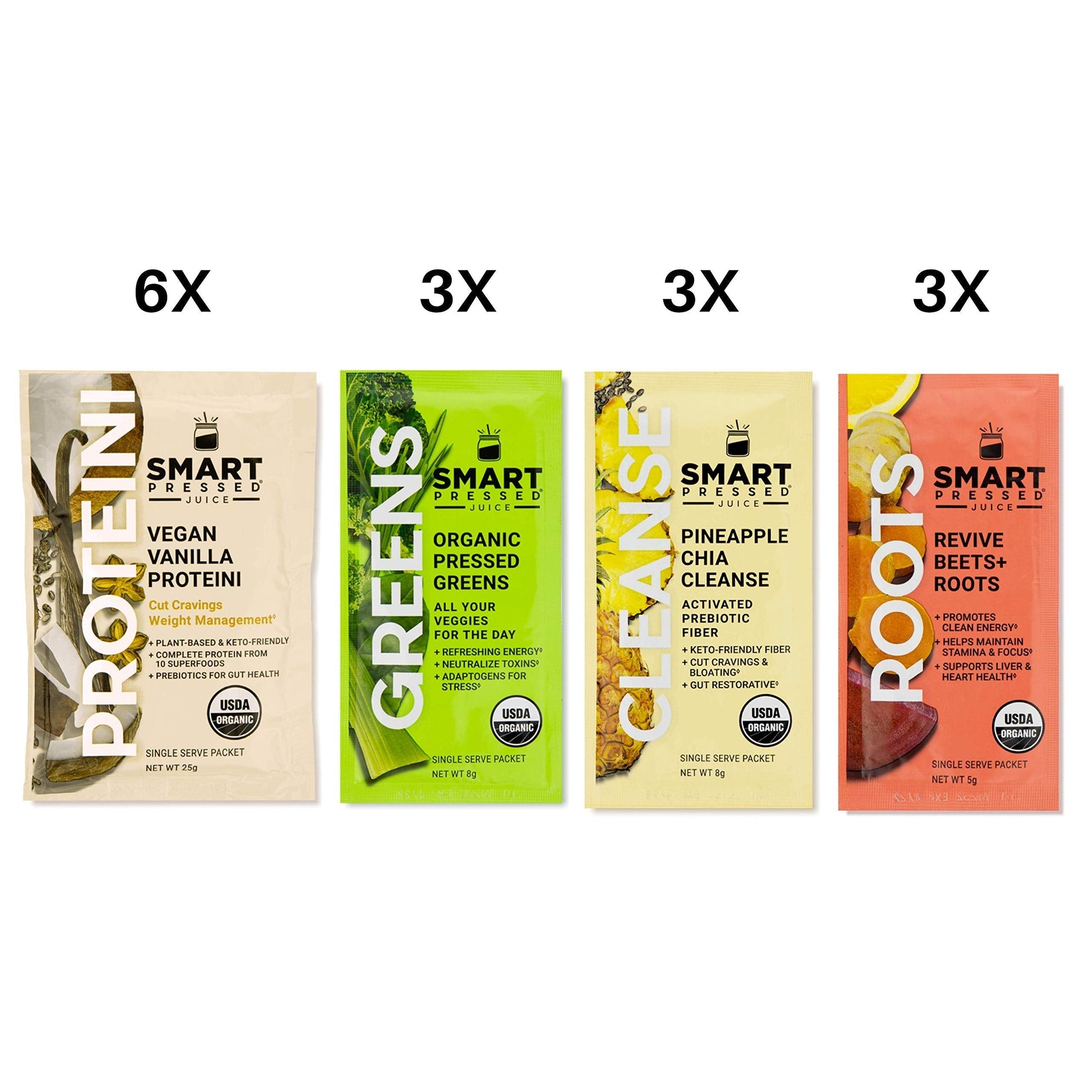 SMART Pressed Juice 3-Day Organic Juice Cleanse | Healthy Detox Program | Vegan Vanilla Protein SMART Pressed