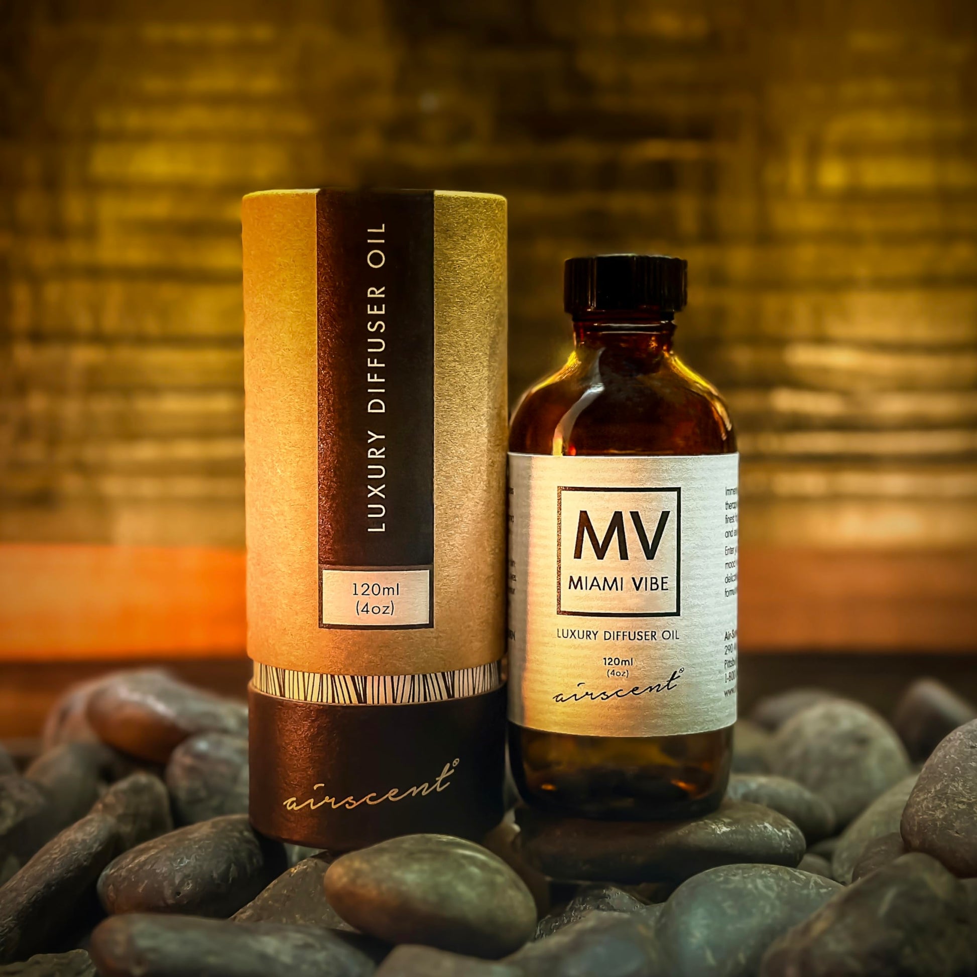 Miami Vibe Diffuser Oil - Air-Scent Fragrance for Aroma Oil Diffusers - 120 Milliliter (4 fl oz) Bottle Air-Scent