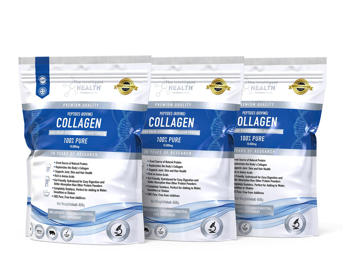 Hydrolysed Collagen Powder (Bovine) - High Protein Grass Fed Unflavoured Peptides 