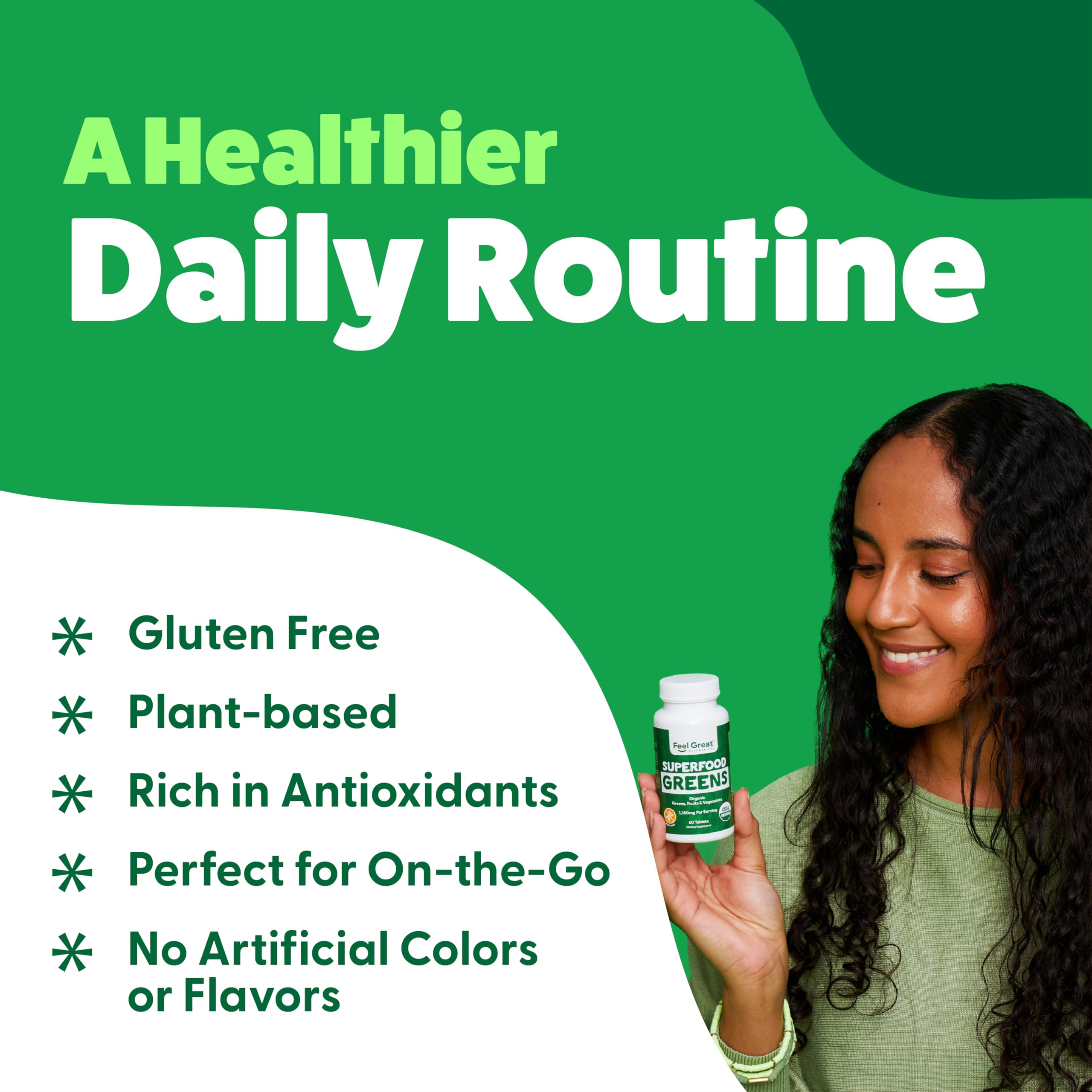 Superfood Greens by Feel Great Vitamin Co. | Organic Greens, Fruits and Veggies The Feel Great Vitamin Company