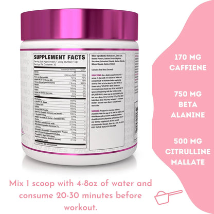 NLA for Her Pre/Intra Workout Stack (Includes Her Thermogenic Amino Georgia Peach and Uplift Max Pre Workout Sour Peach Rings)