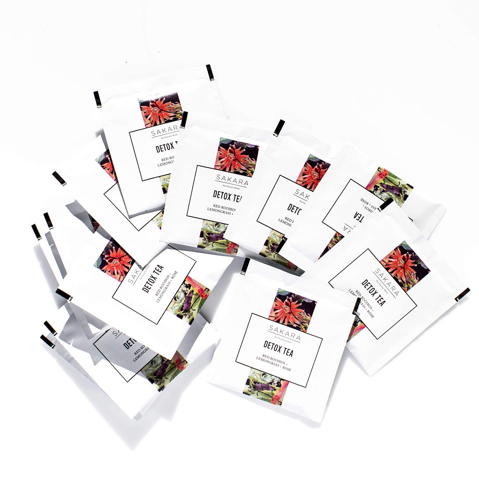 Sakara Detox Tea - Herbal Tea with Rose Petals, Lemon Peel, Lemongrass, & Rooibos SAKARA