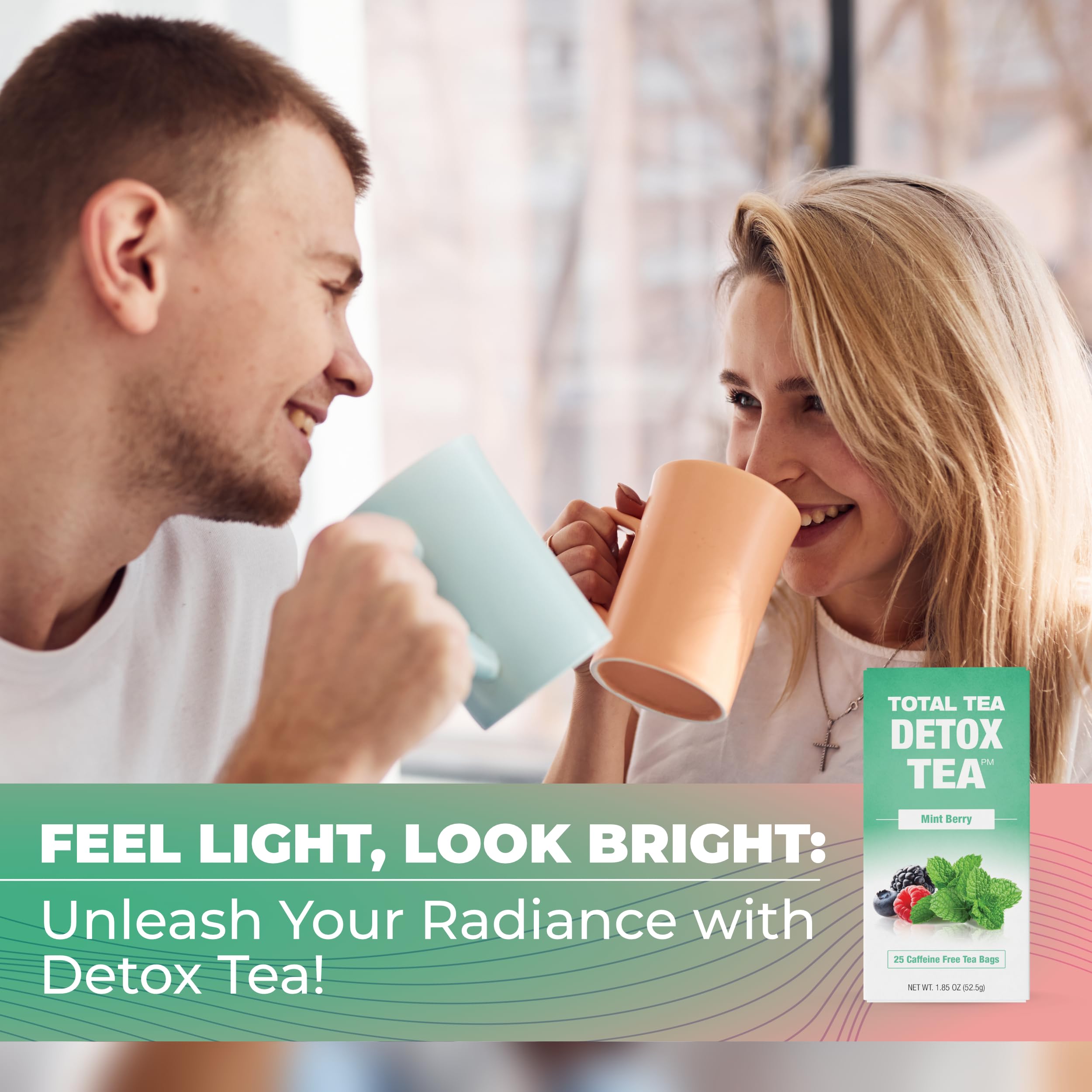 Total Tea Slimming Detox Tea for a Healthy Weight Support - Caffeine Free - Herbal Total Tea