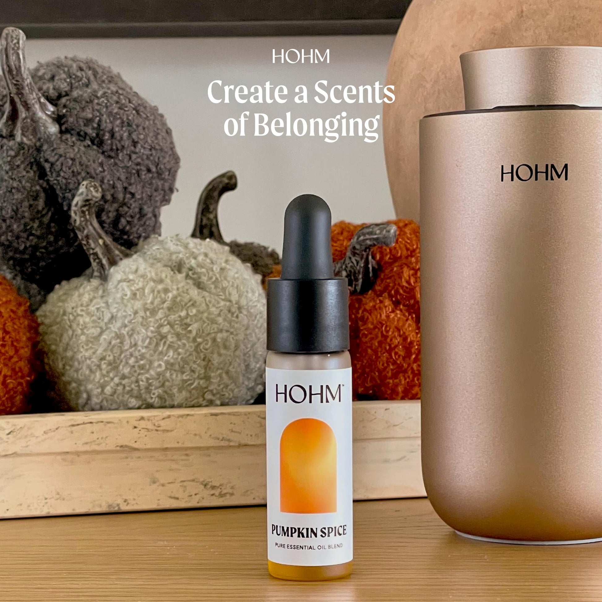 Hohm Pumpkin Spice Essential Oil Blend - Natural, Pure Essential Oil for Your Home Diffuser Hohm