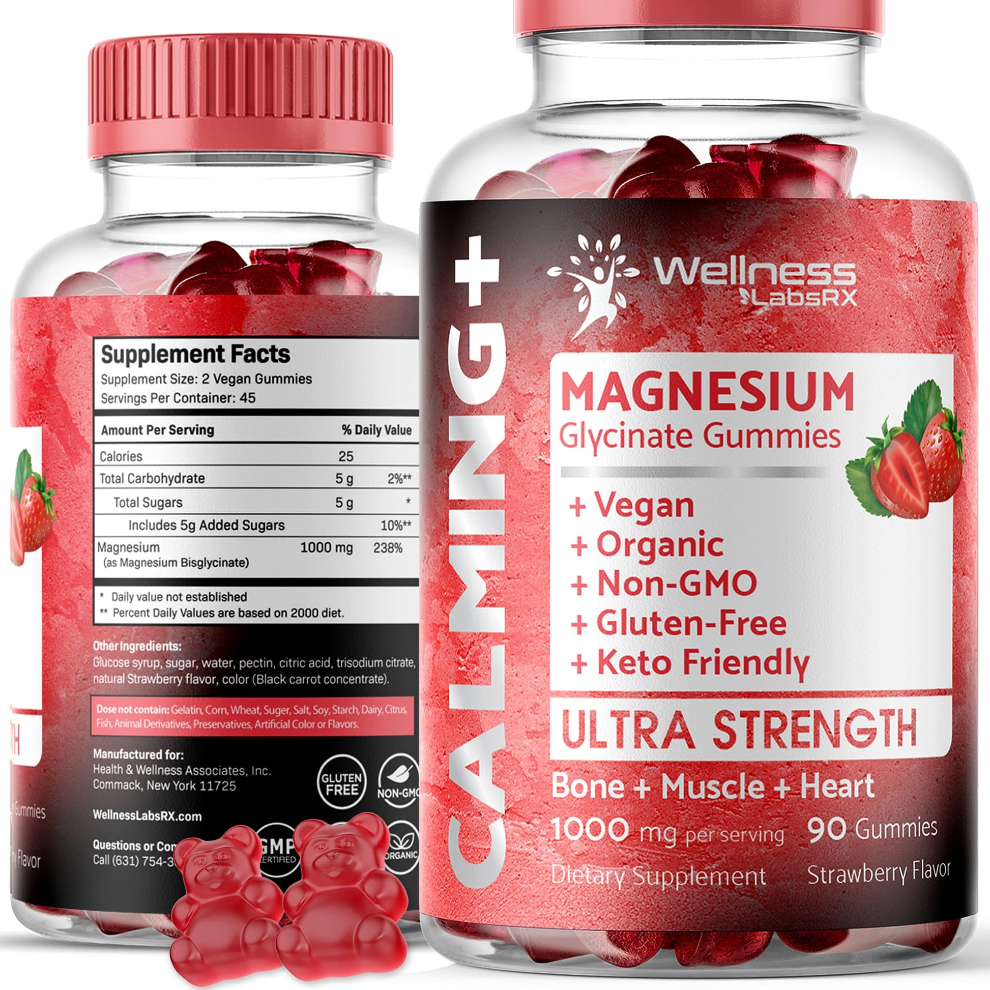 Magnesium Glycinate Gummies - 1000 mg - Magnesium Supplement to Support 