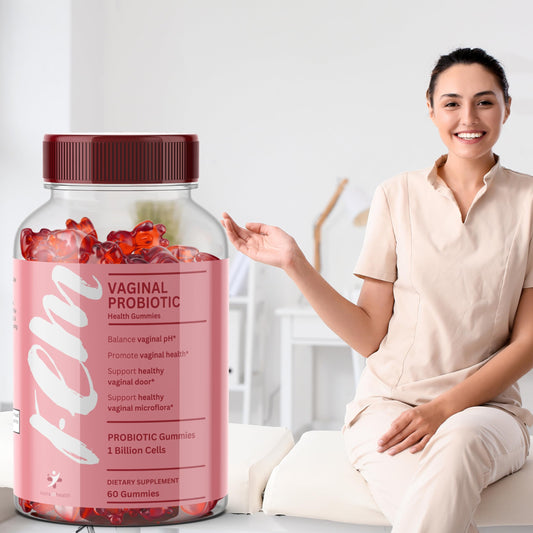 FEM Vaginal Probiotic Gummies for Women - Promotes pH Balance, Healthy Vaginal Odor & Urinary