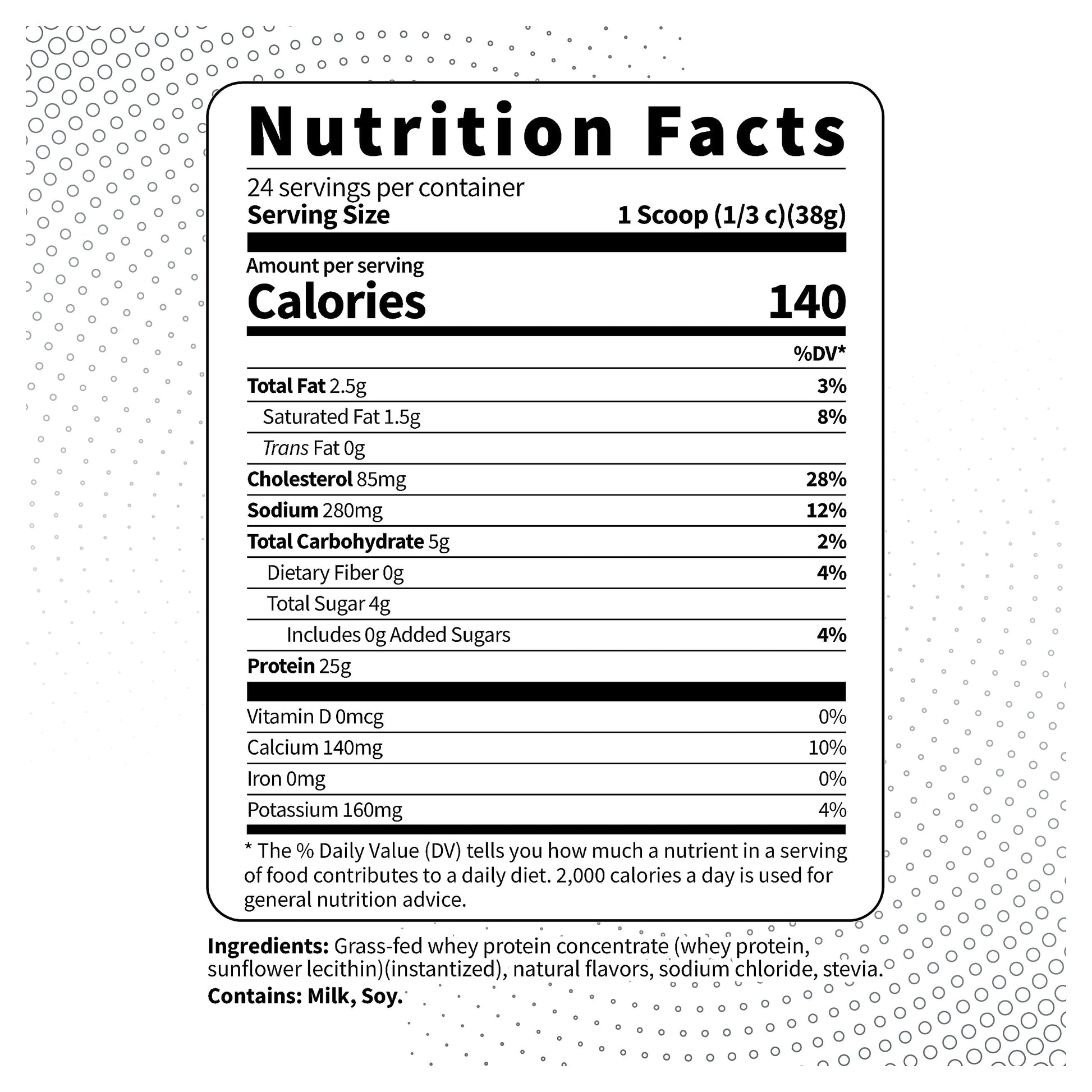 Type Zero Grass Fed Whey Protein Concentrate Powder (Vanilla, 2LBS) - Gluten Free Type Zero