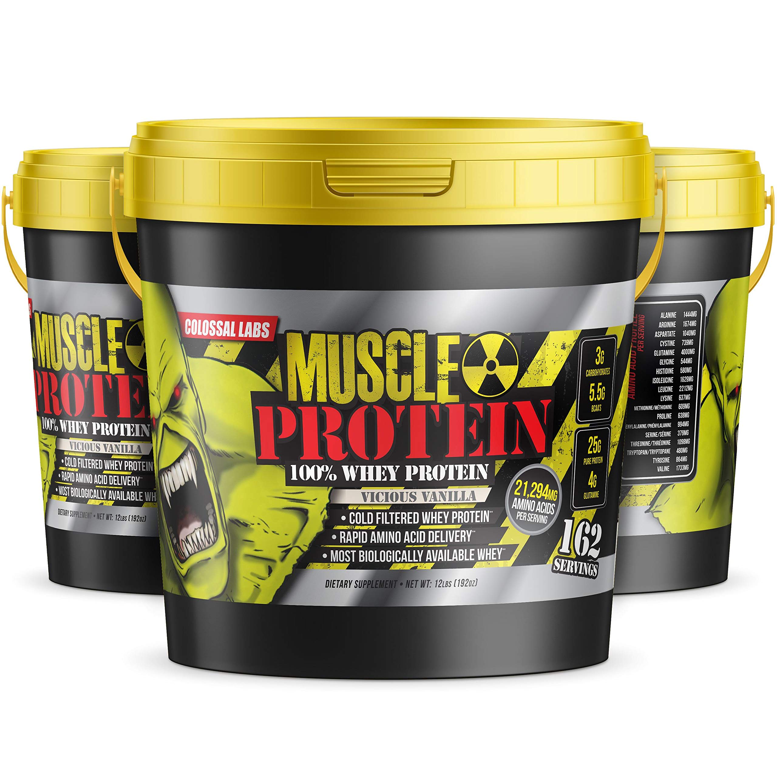 COLOSSAL LABS Muscle Protein Whey Powder [12 lbs/Pack of 1]–Chocolate Protein COLOSSAL LABS