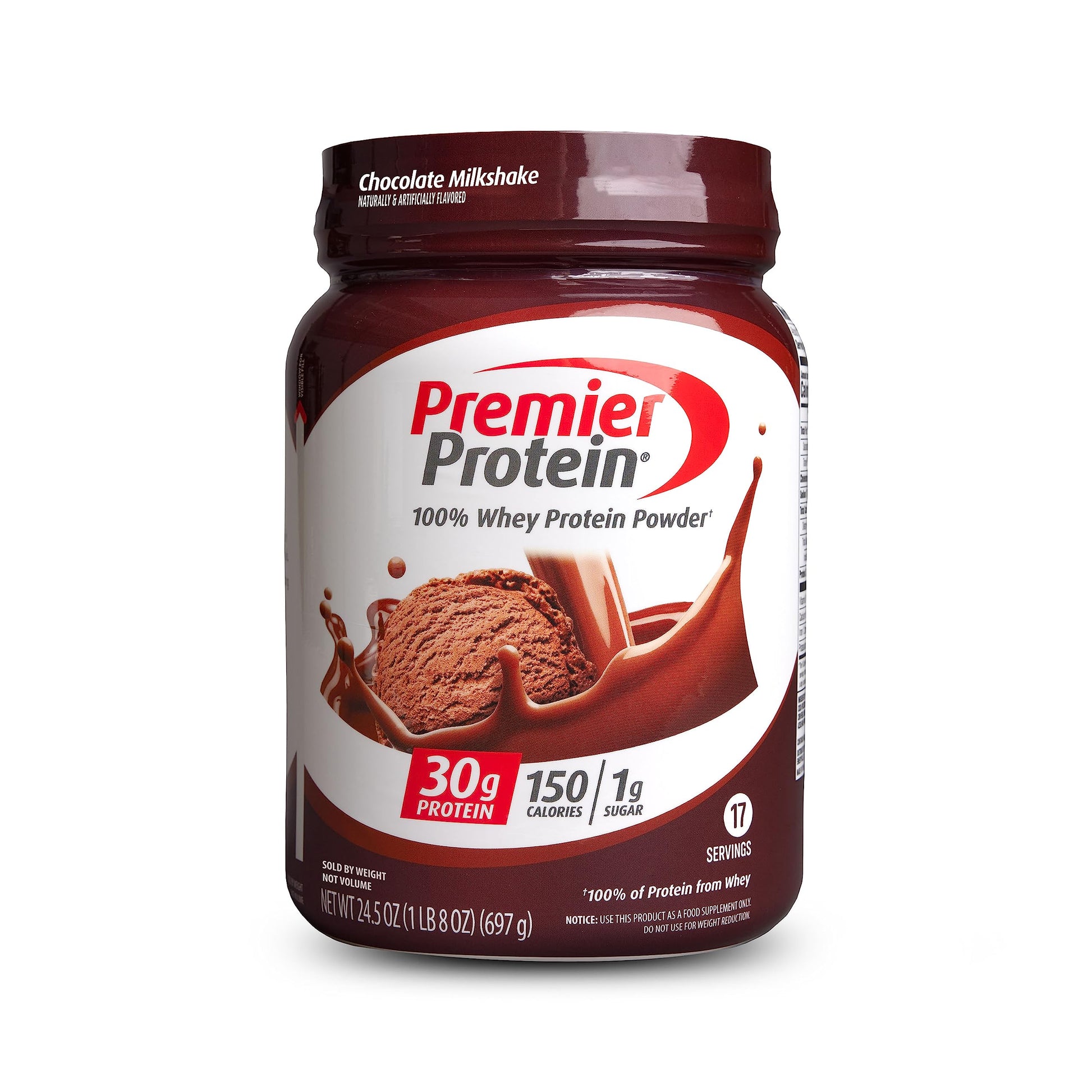 Premier Protein Powder, Chocolate Milkshake, 30g Protein, 1g Sugar, 100% Whey Protein Premier Protein