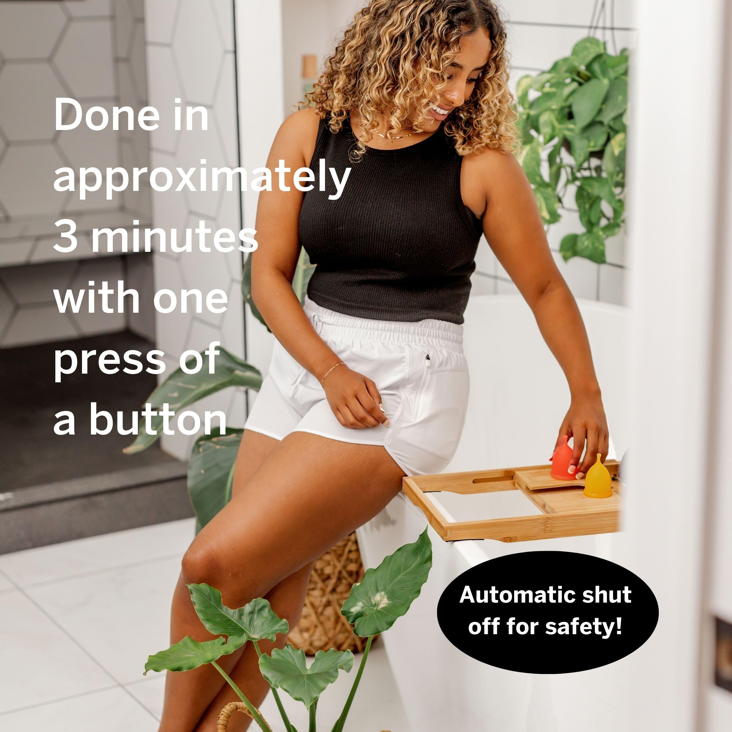 Pixie Menstrual Cup Steamer Sterilizer with A Small Period Cup - Ranked 1 for Most Comfortable Reusable Pixie Cup