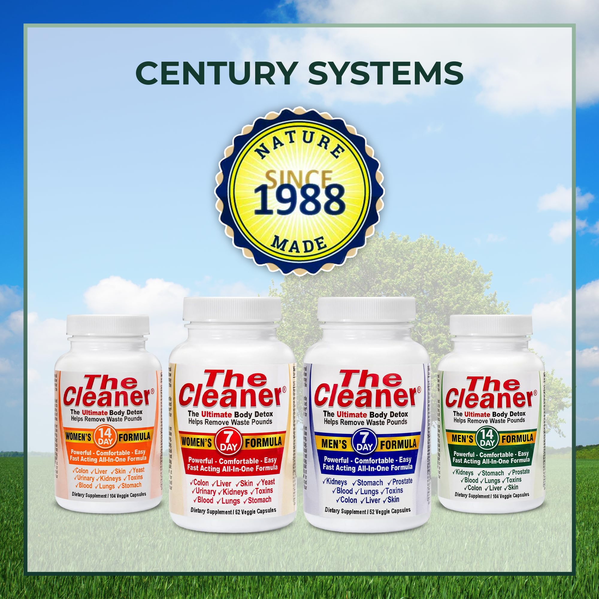 Century Systems The Cleaner Detox, Powerful 7-Day Complete Internal Cleansing Formula Century Systems