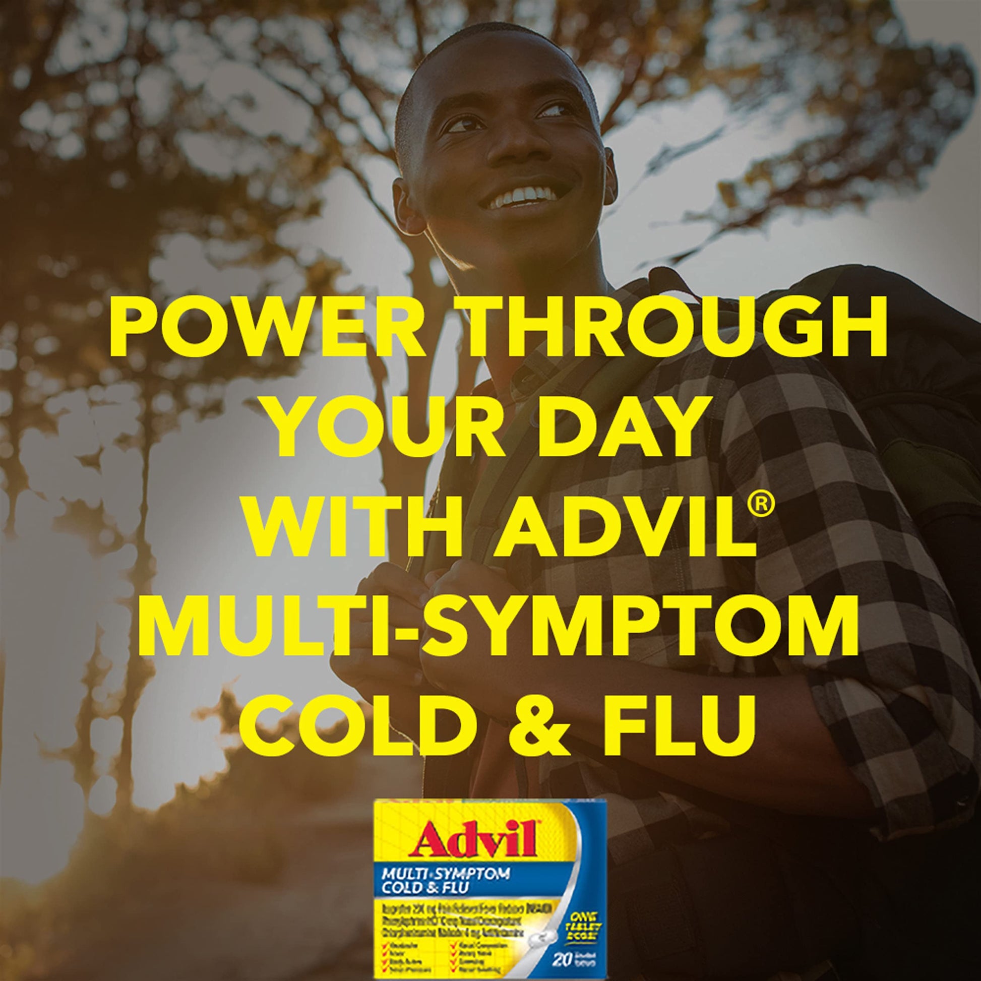 Advil Multi Symptom Cold and Flu Medicine, Cold Medicine for Adults with Ibuprofen, Phenylephrine HCL Advil