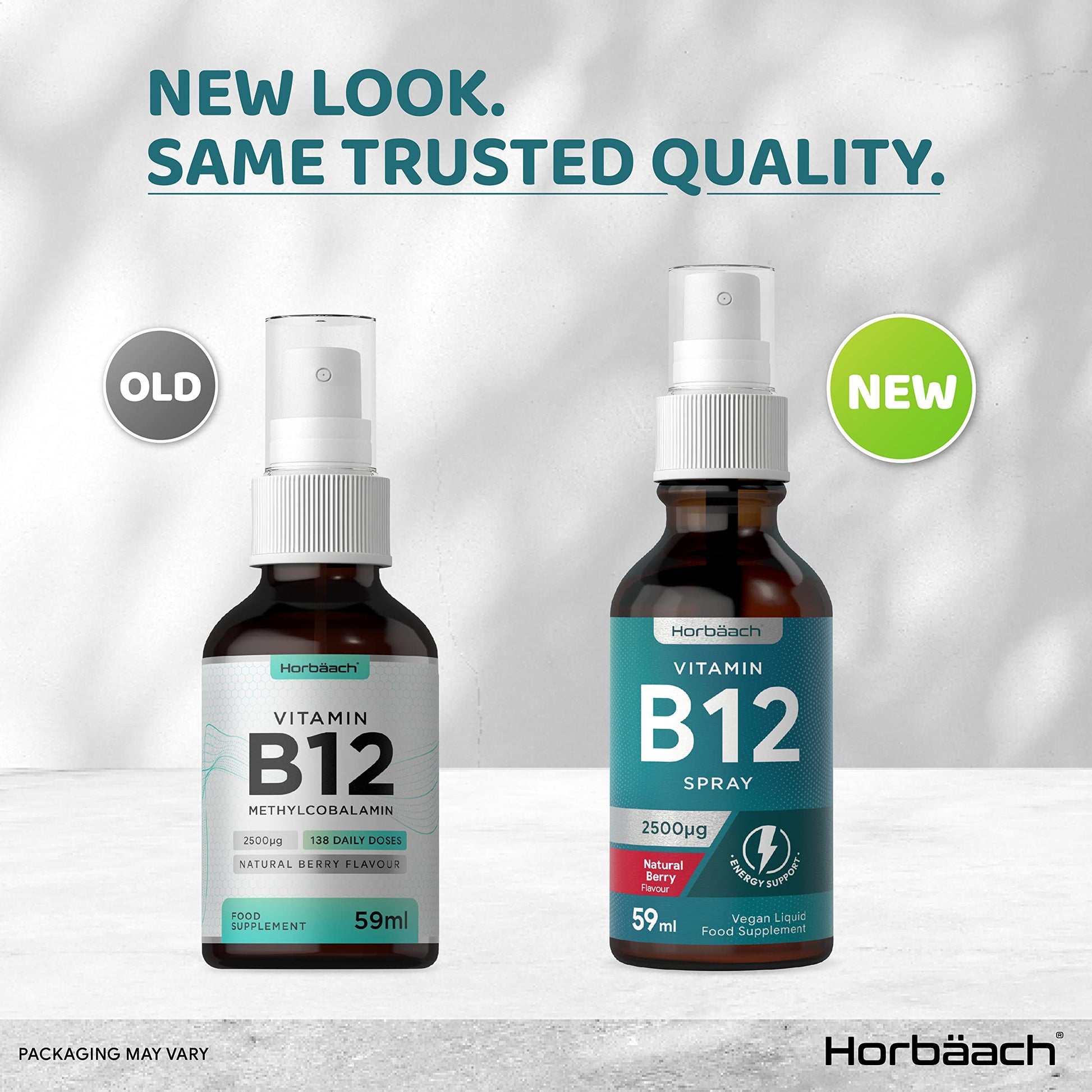 Vitamin B12 Spray 2500mcg | 59ml | High Strength Supplement | Natural Berry Flavour Horbäach