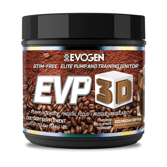 Evogen EVP 3D Iced Moche Coffee | Xtreme Stimulant Free Pre-Workout Powder Arginine