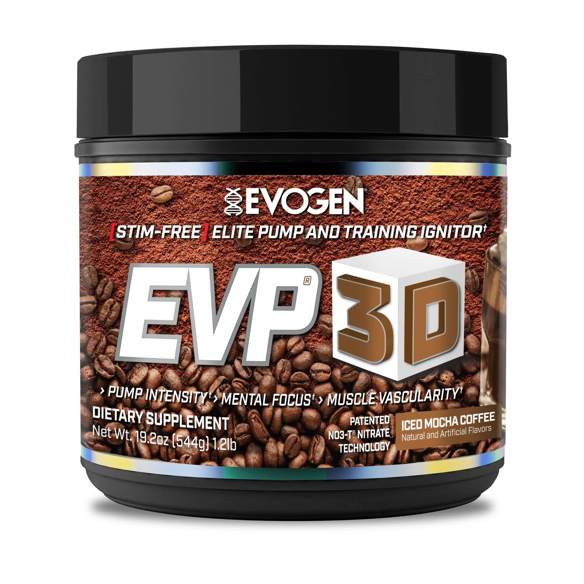 Evogen EVP 3D Iced Moche Coffee | Xtreme Stimulant Free Pre-Workout Powder Arginine