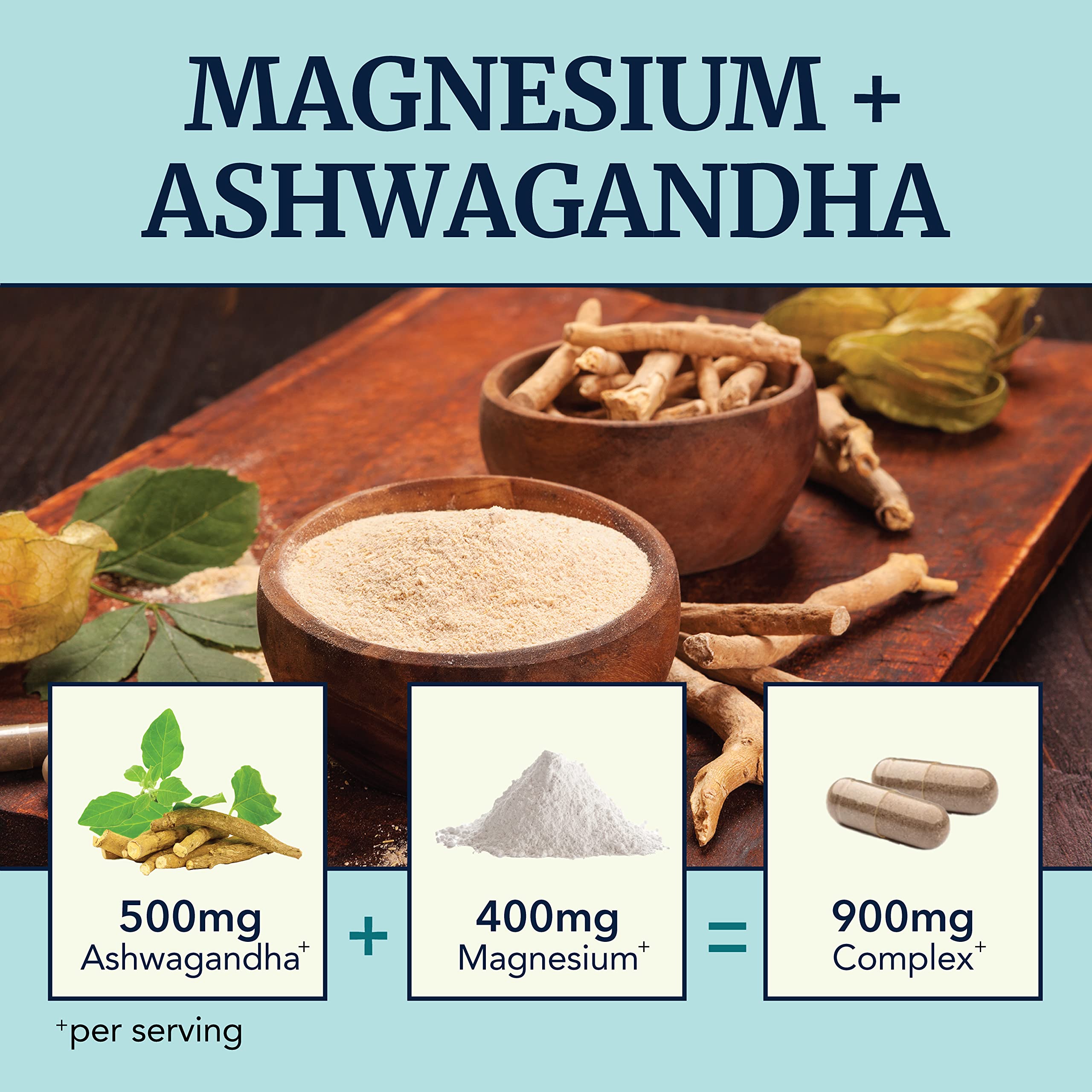 Magnesium Ashwagandha | Calming Magnesium Supplement for Adults | Relax, Rest Nobi Nutrition