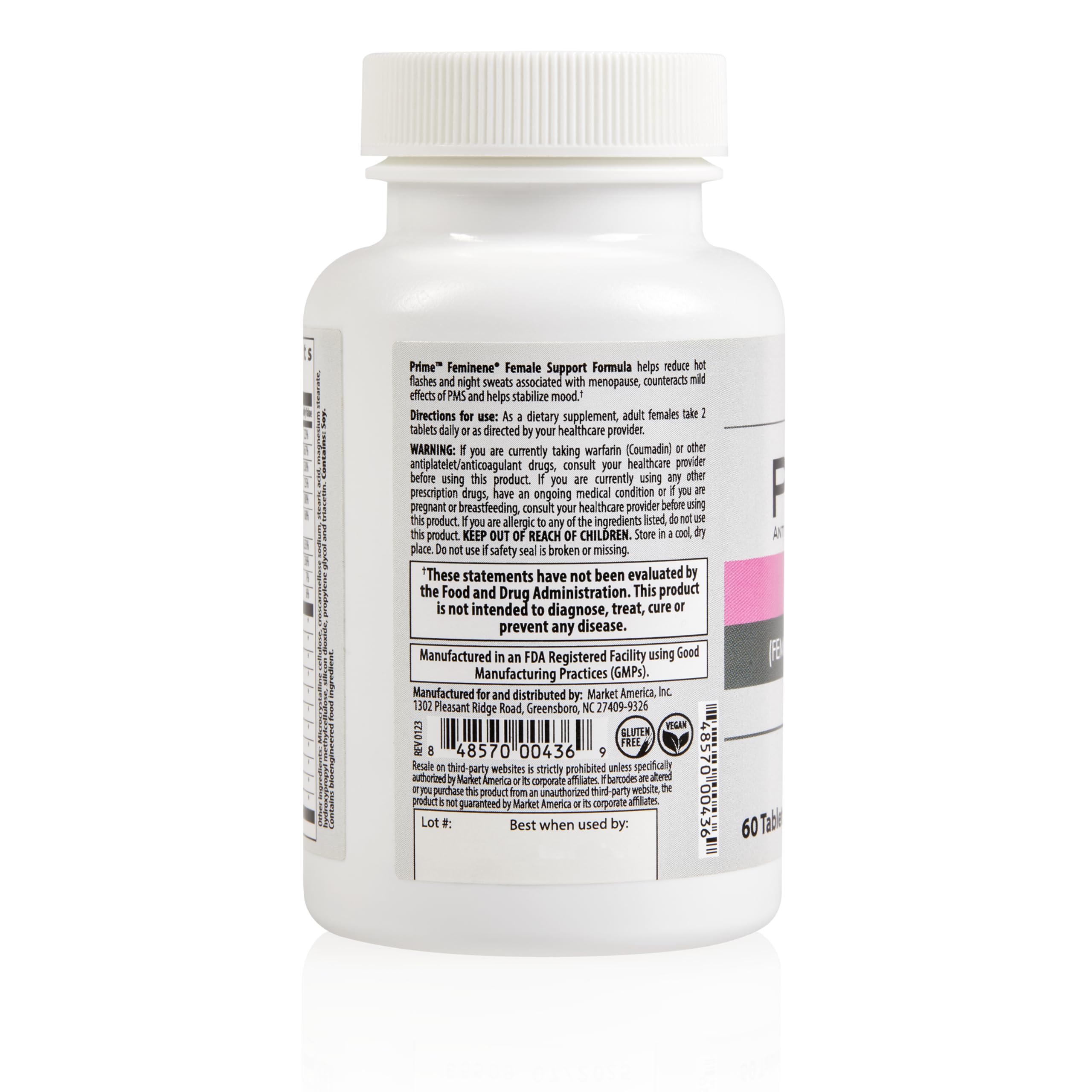Prime Feminene Female Support Formula, Helps to Reduce Hot Flashes & Night Sweats Associated