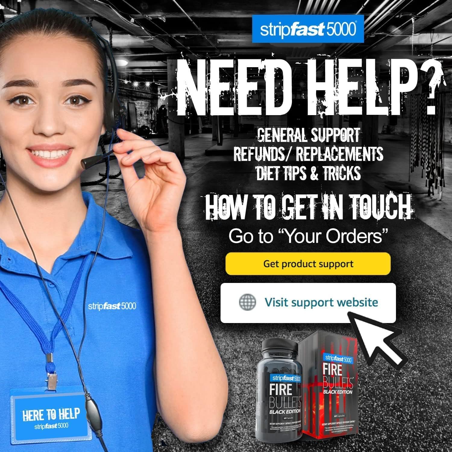 stripfast5000 Fire Bullets Max Strength Black Edition for Women and Men stripfast5000