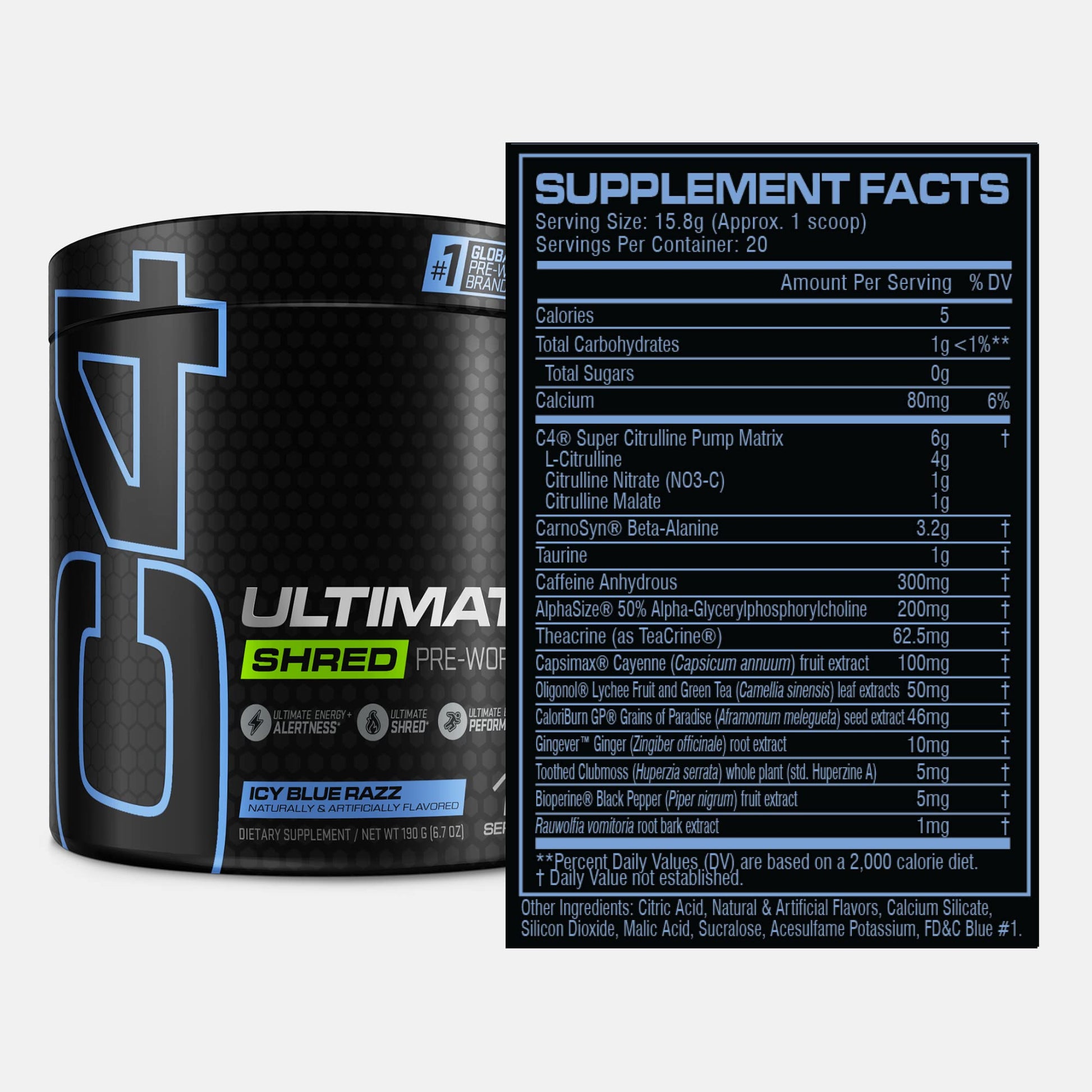 Cellucor C4 Ultimate Shred Pre Workout Powder, Fat Burner for Men & Women, Metabolism Cellucor