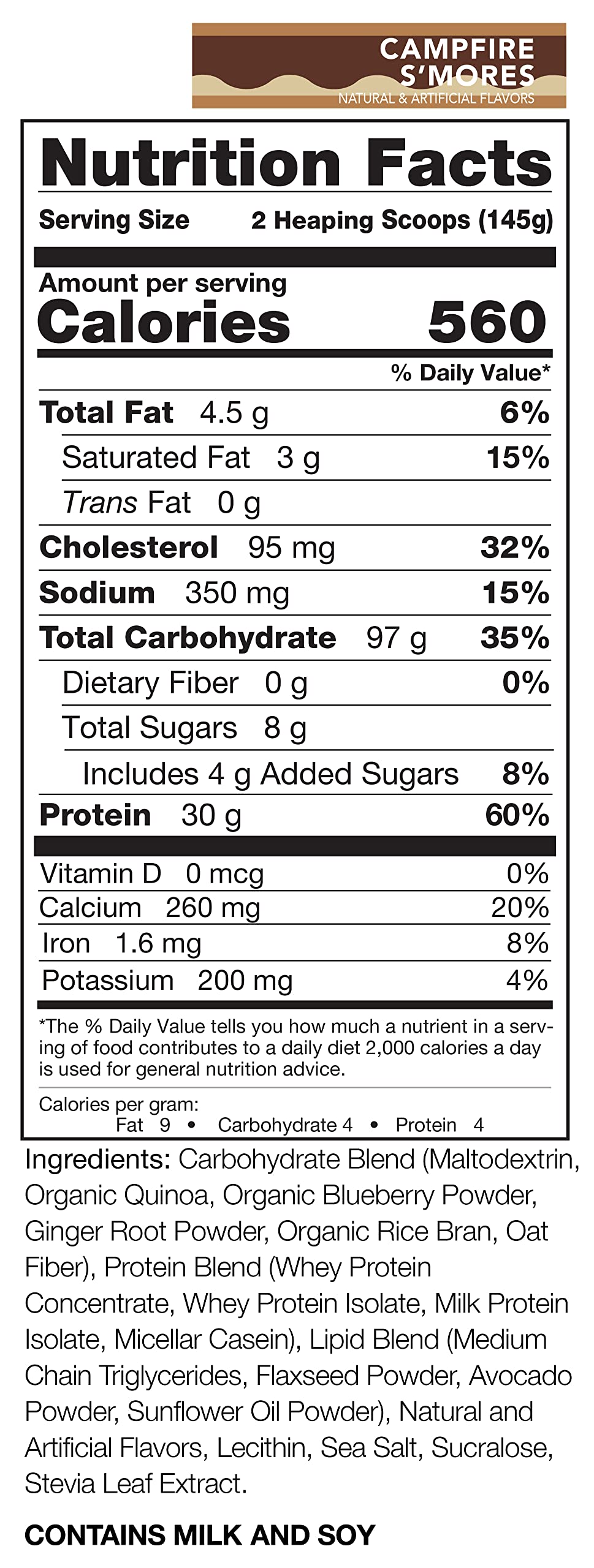 Rivalus Clean Gainer, S'Mores, 10 Pound Rivalus
