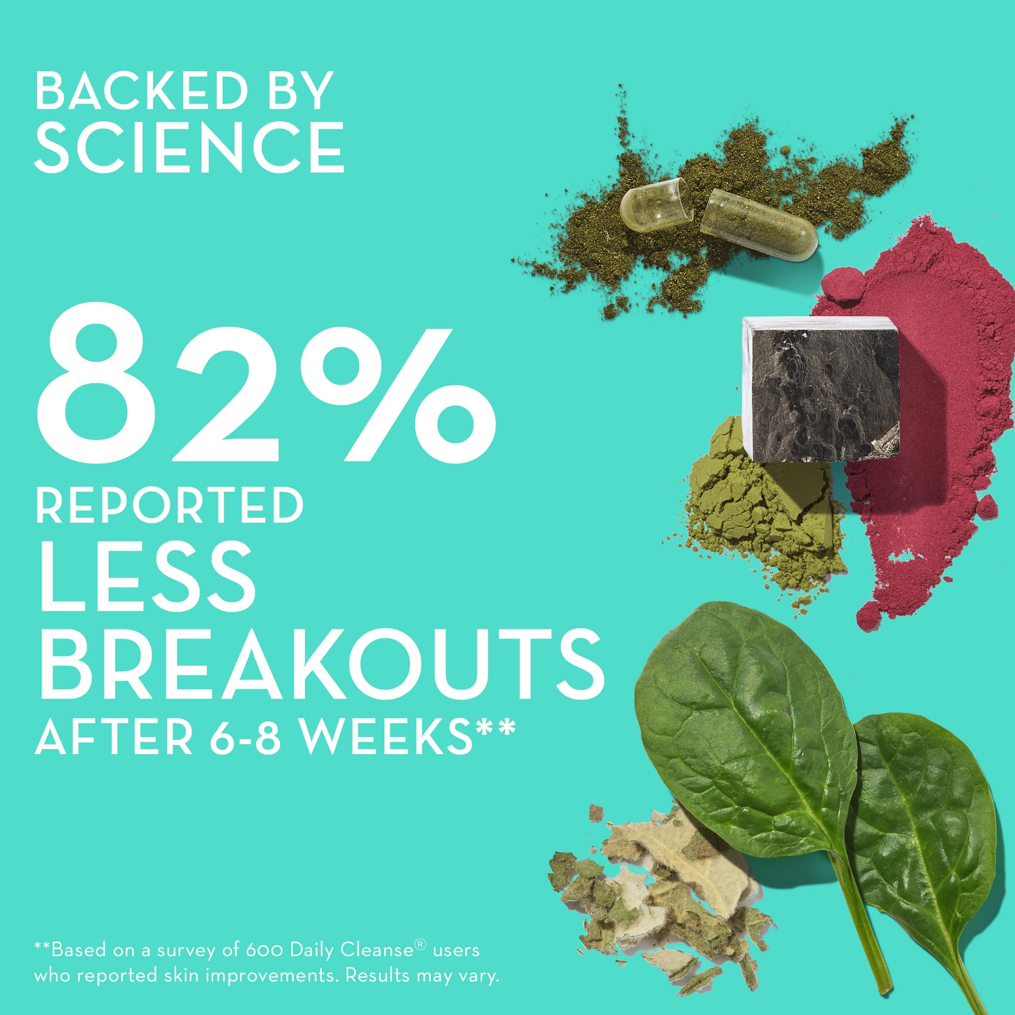 HUM Daily Cleanse Acne Supplements - Support for Clear Skin & Improved Digestion HUM