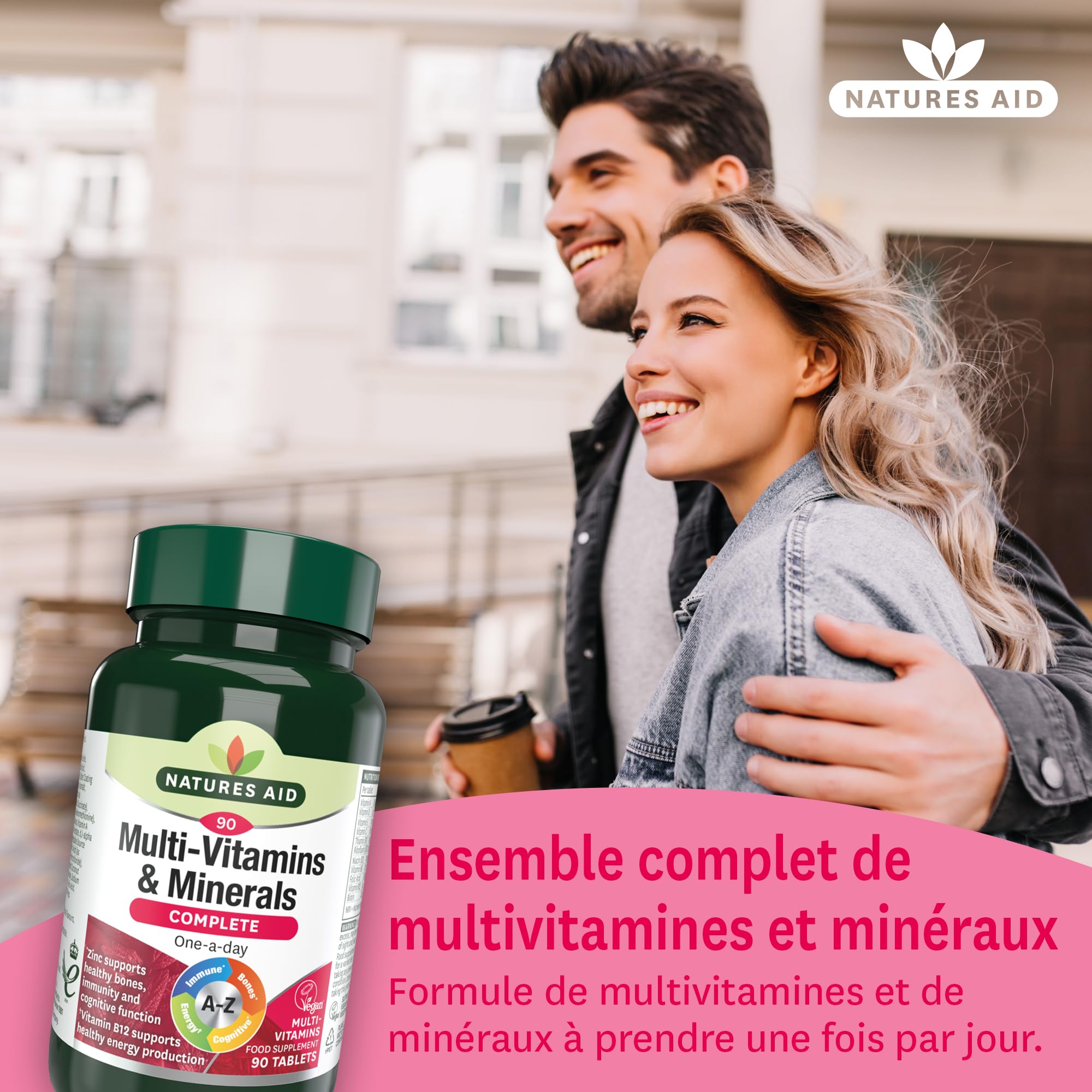 Natures Aid Multivitamins and Minerals, 90 Count (Pack of 1), (Packing may vary) natures aid