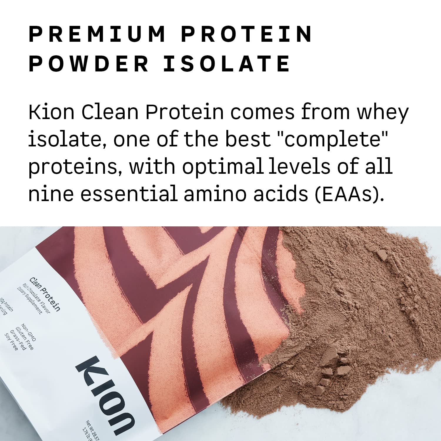 Kion Clean Protein | Grass-Fed & Pasture-Raised Whey Isolate Protein Powder Kion