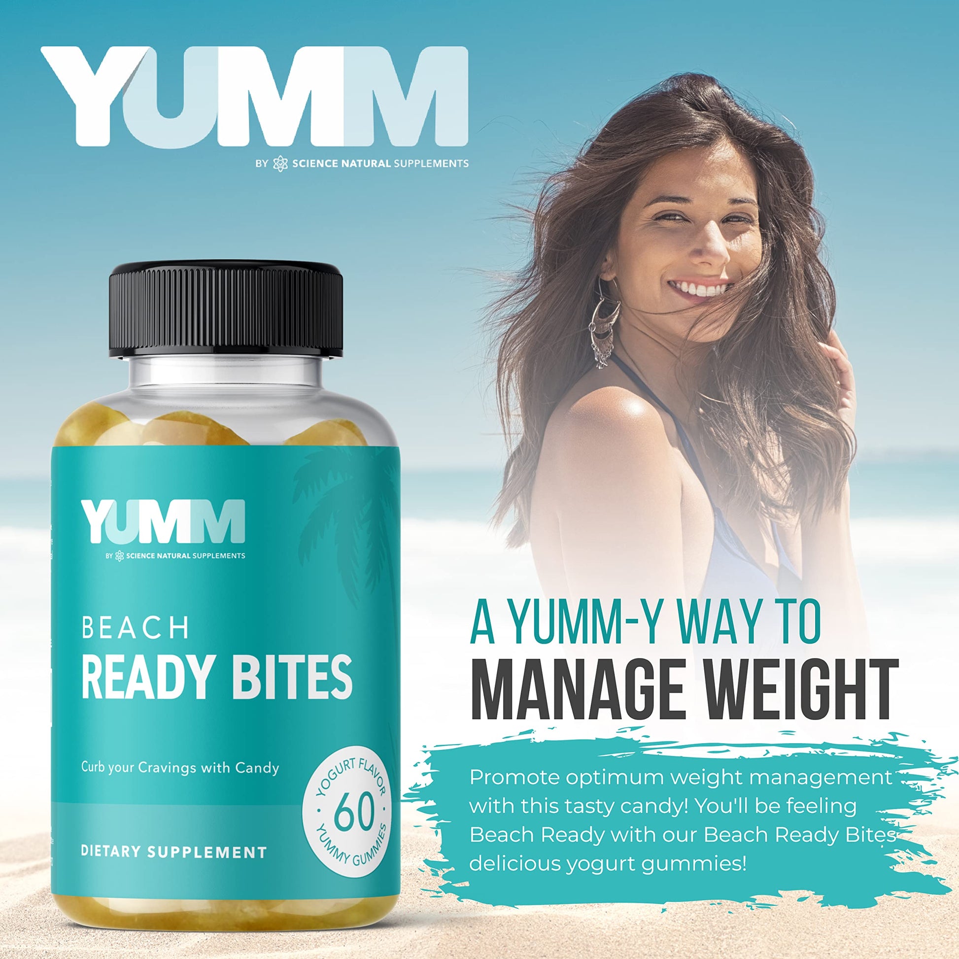 Science Natural Supplements Yumm Beach Ready Bites Formulated to Support Weight Science Natural Supplements
