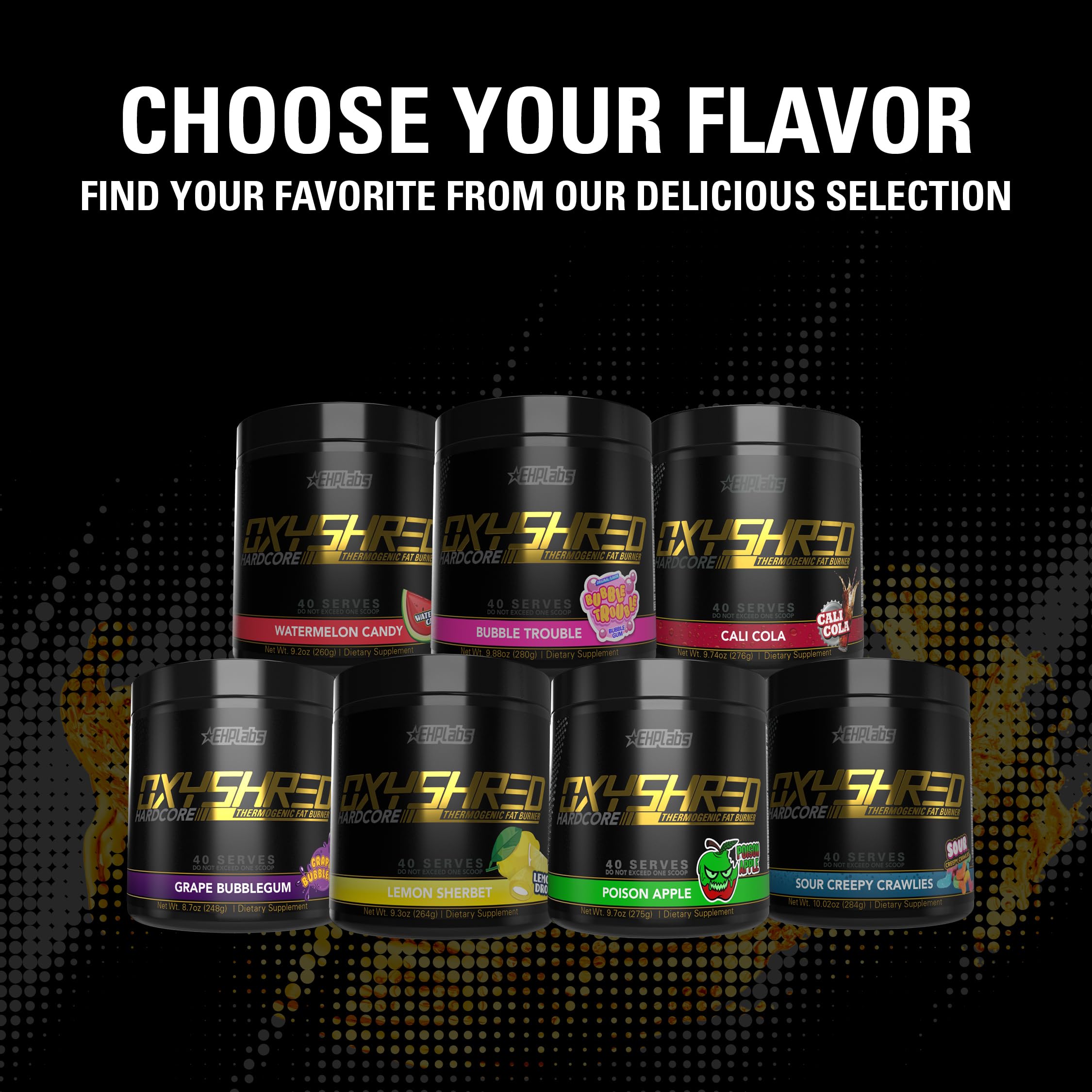 EHP Labs OxyShred Hardcore Thermogenic Shredder - Pre Workout Powder with L Glutamine EHP Labs