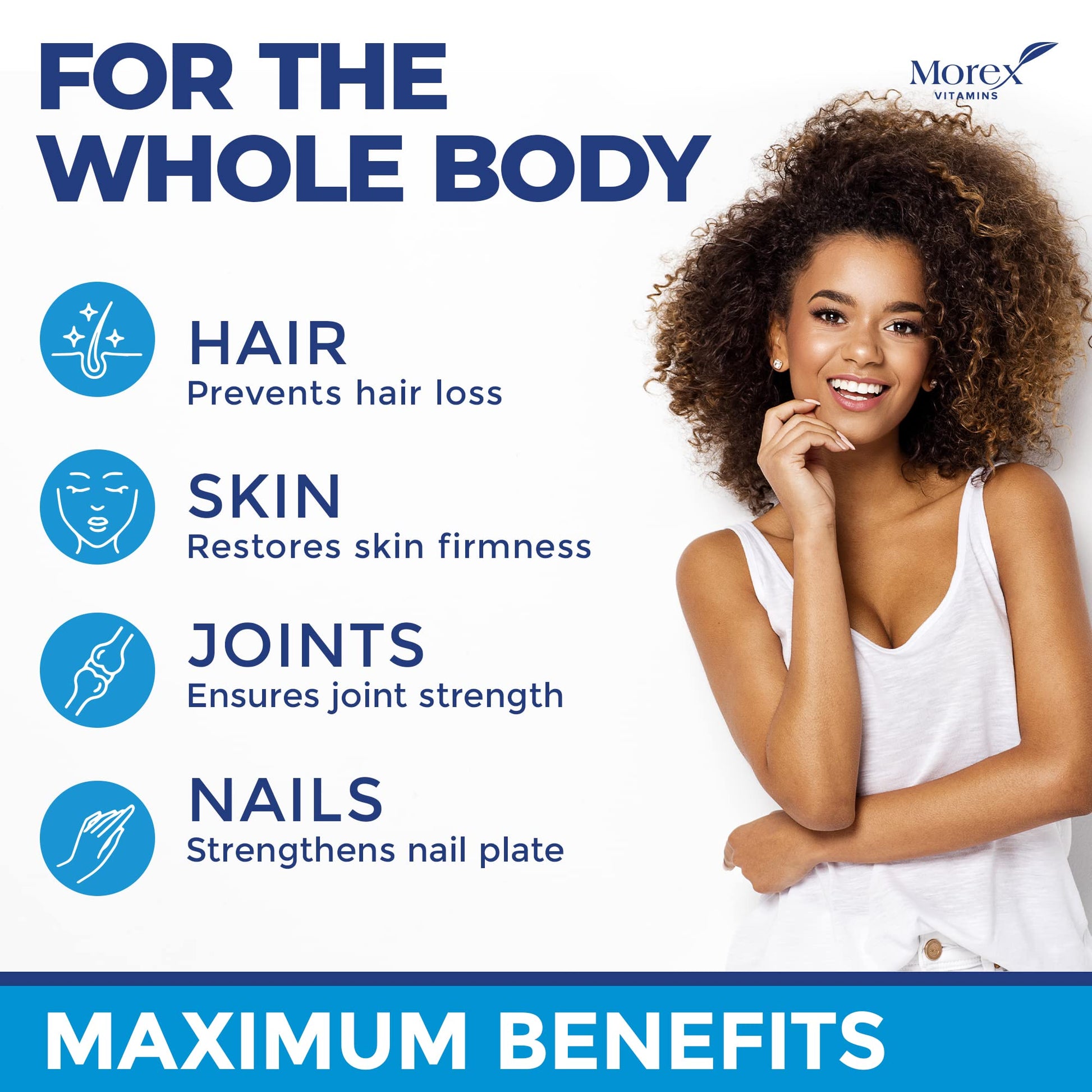 Multi Collagen Pills (Types I, II, III, V & X) - Marine Collagen & Bone Broth Capsules MOREX VITAMINS