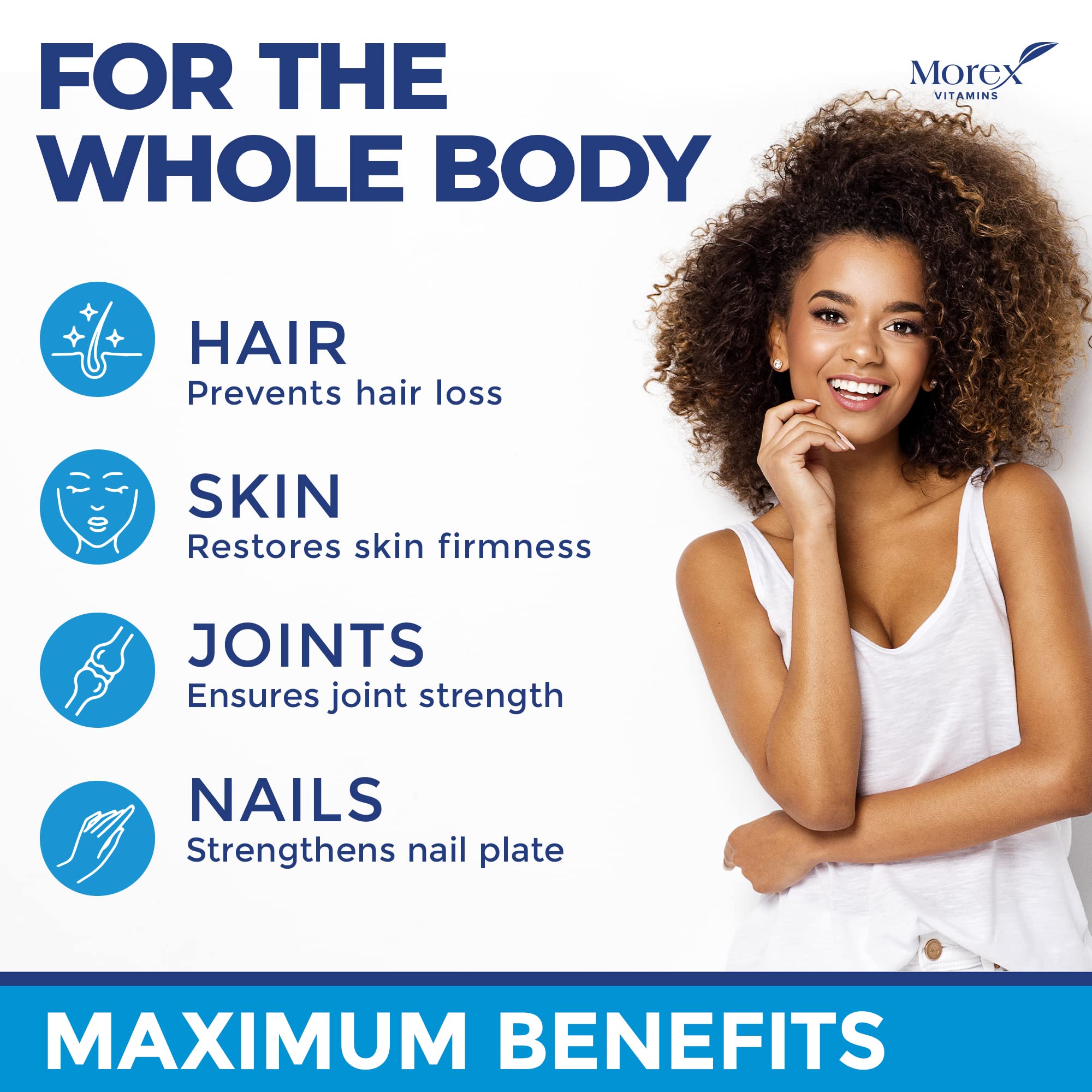 Multi Collagen Pills (Types I, II, III, V & X) - Marine Collagen & Bone Broth Capsules MOREX VITAMINS