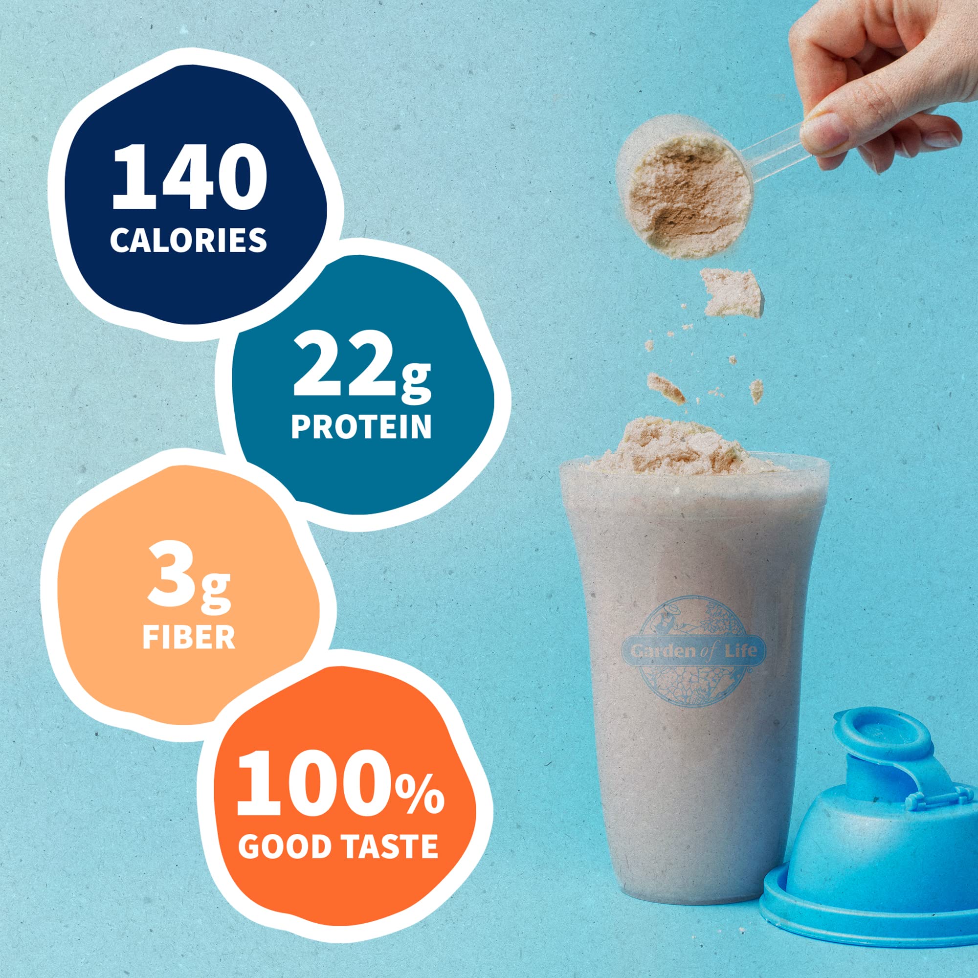 Garden of Life, Organic Vegan Vanilla Chai Protein Powder -22g Complete Plant Based Raw Garden of Life