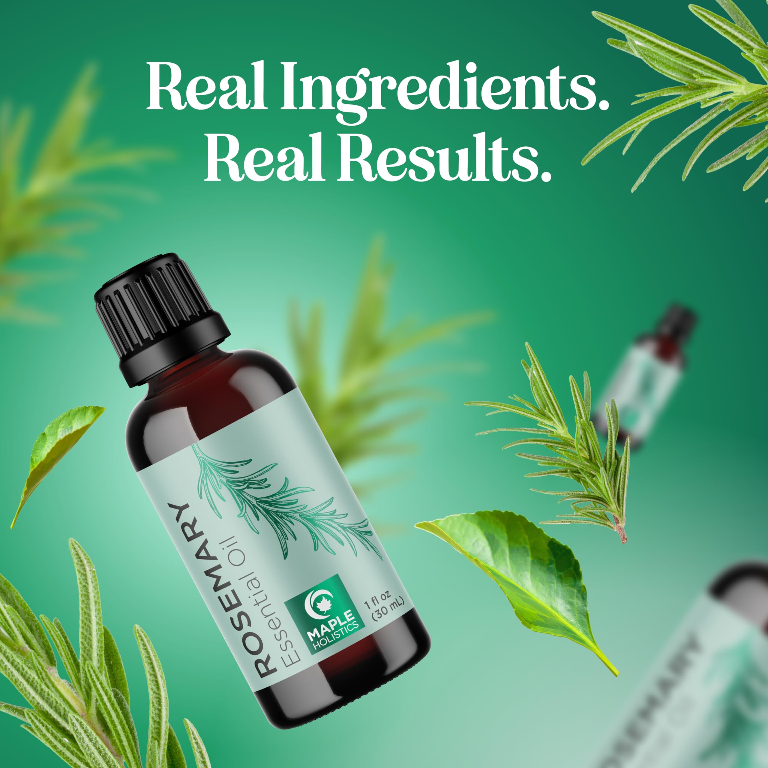 Pure Rosemary Essential Oil for Aromatherapy - Pure Rosemary Oil for Hair Skin and Nails Maple Holistics