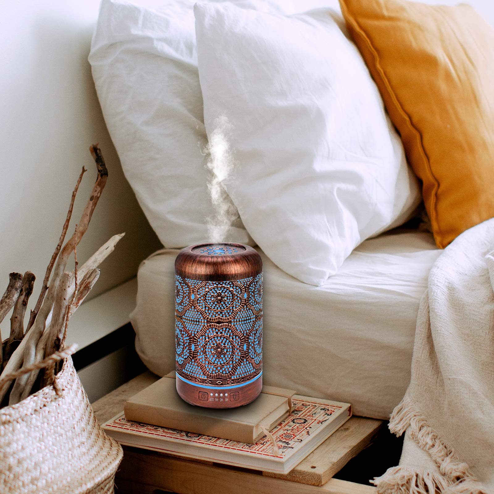 Essential Oil Diffuser, Upgraded Metal Diffusers with Lavender Lemon Essential Oils, 250ml BAIESHIJI