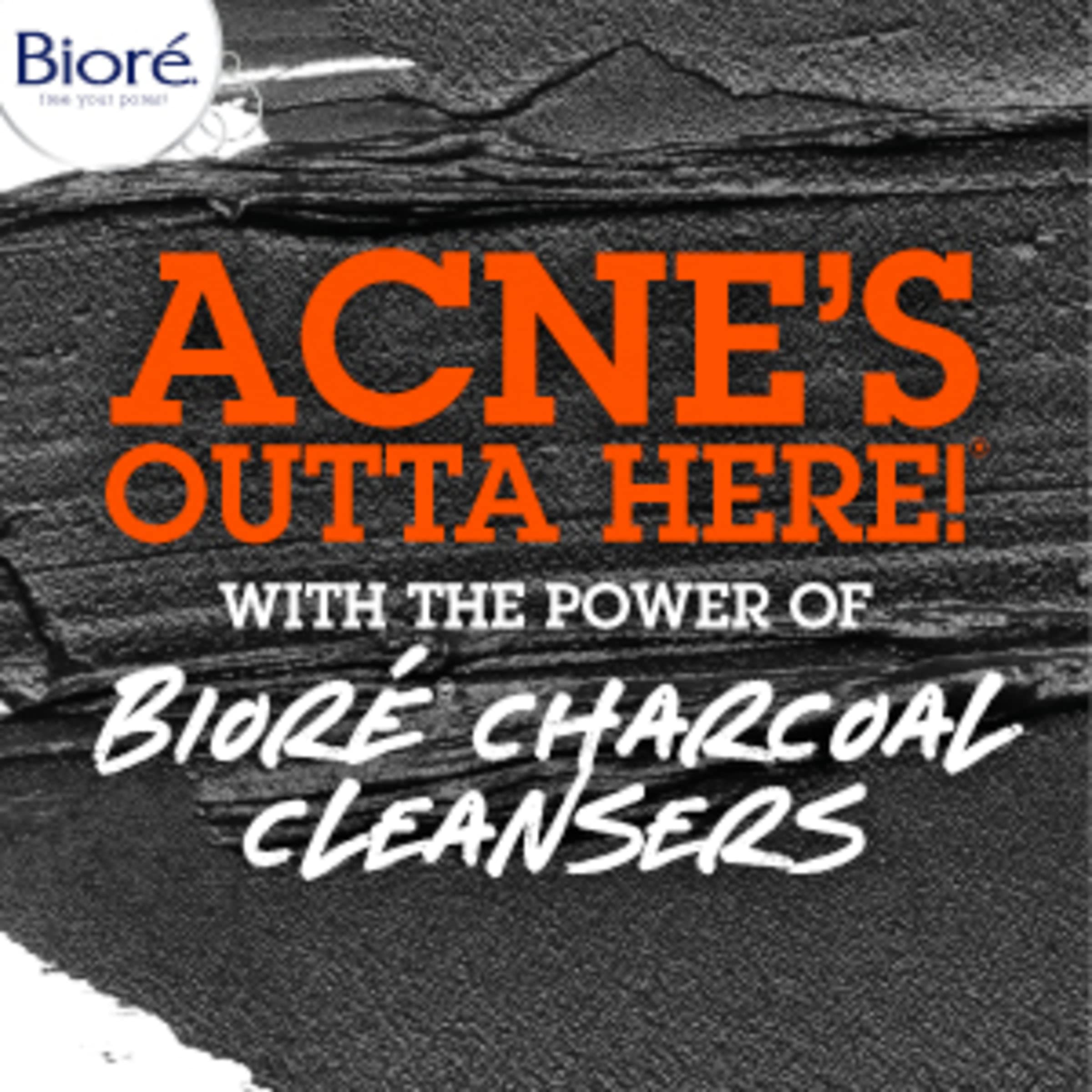 Bioré Charcoal Acne Face Scrub, with 1% Salicylic Acid and Natural Charcoal, Helps Prevent Biore
