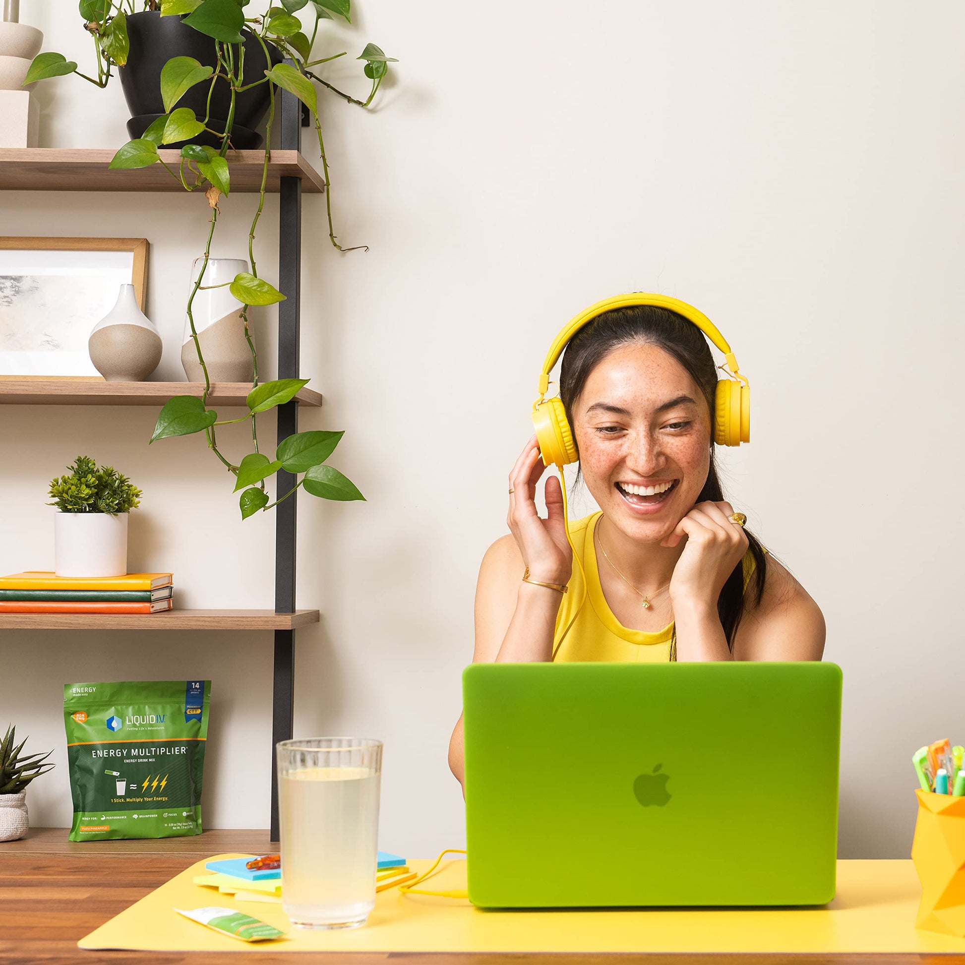 Liquid I.V. Hydration + Energy Multiplier - Yuzu Pineapple - Hydration Powder Packets Liquid I.V.