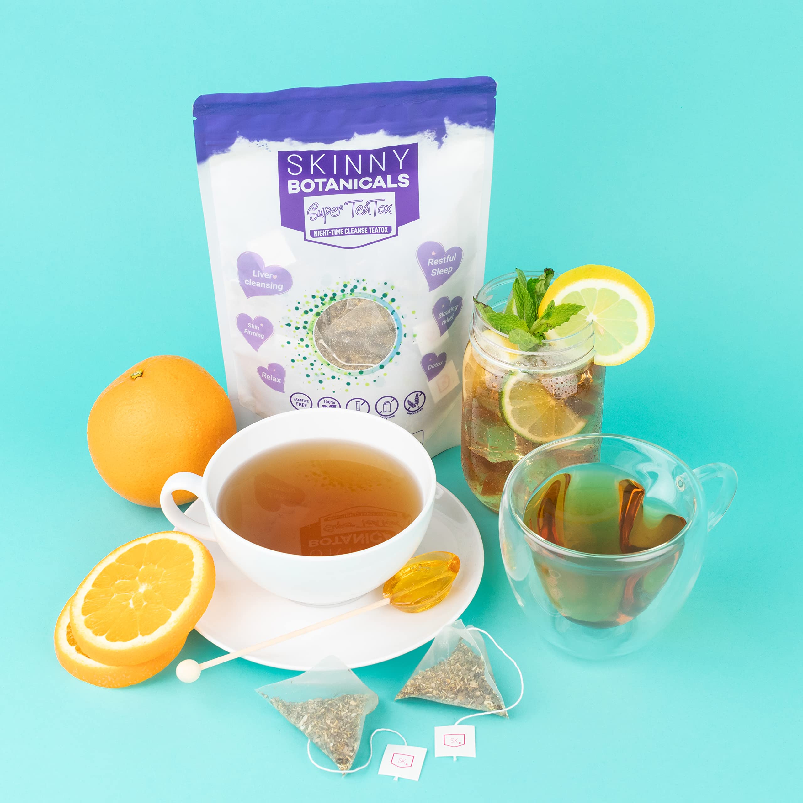 Skinny Botanicals Evening Detox Tea for Body Cleanse All Natural - Laxative-Free Skinny Botanicals