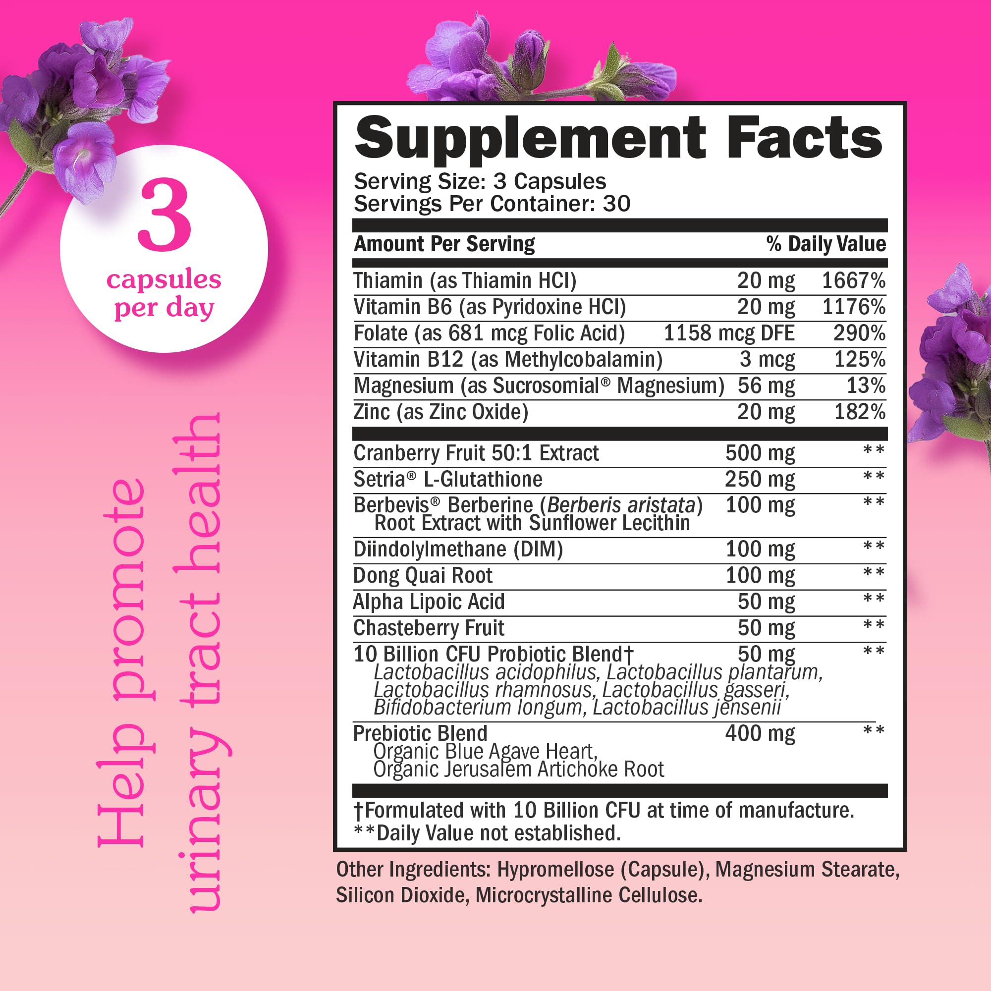 Seraphina 2-in-1 Vaginal Probiotics for Women + Hormone Balance - 90 Capsules for Complete Feminine Seraphina