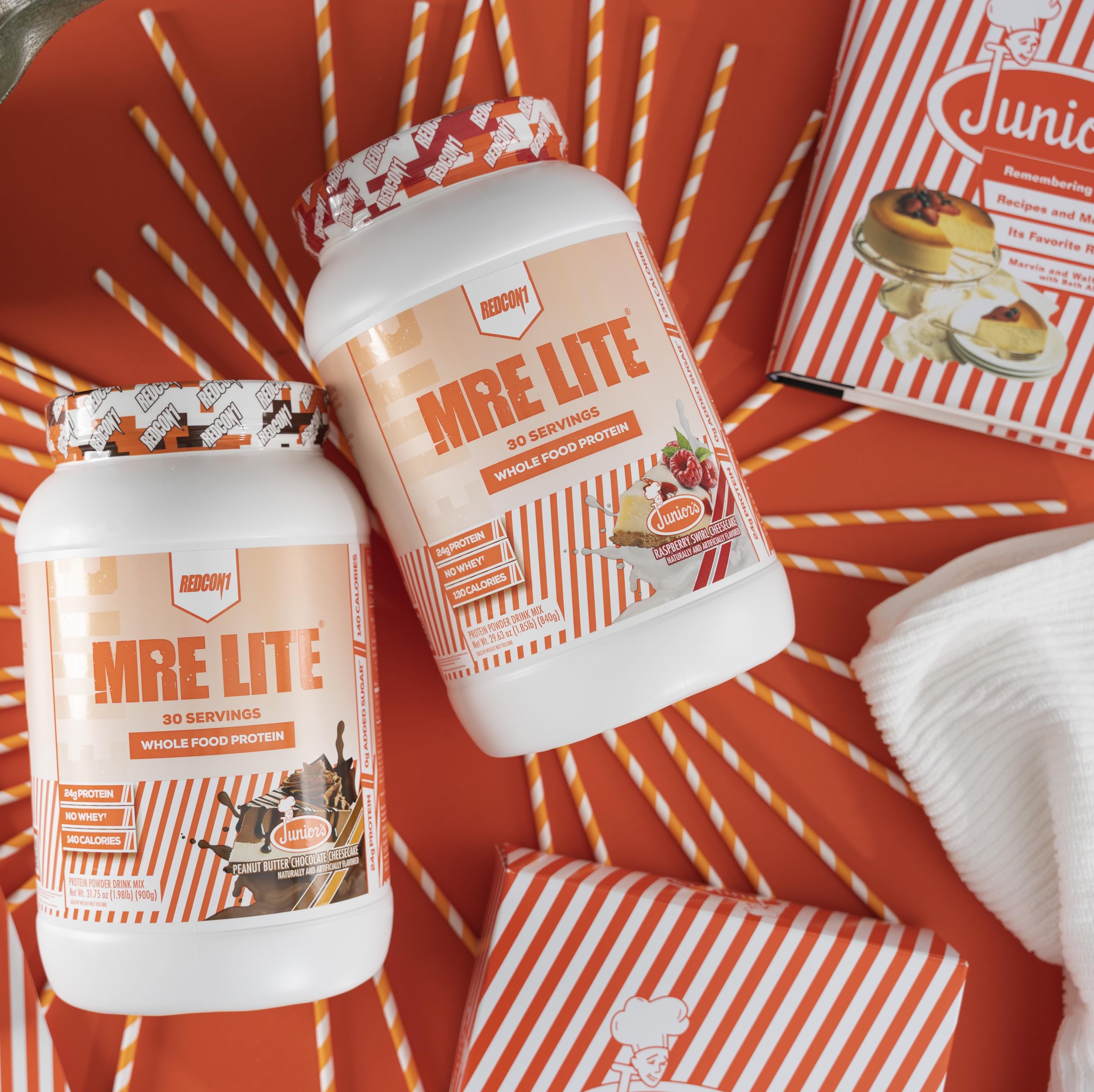 REDCON1 MRE Lite Whole Food Protein Powder, Juniors, Peanut Butter Chocolate REDCON1