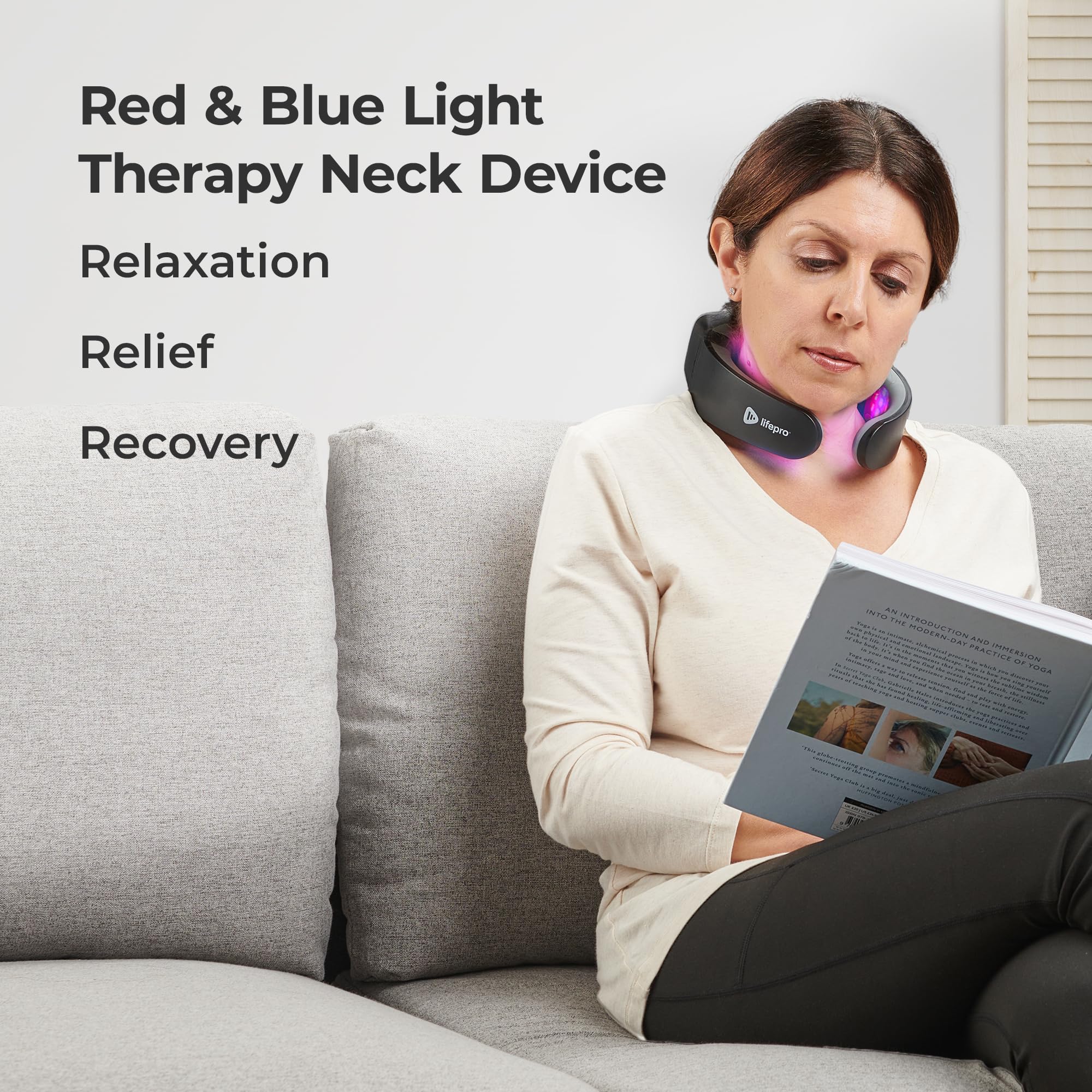 Lifepro Red Light Therapy for Neck - Compact & Rechargeable Red Light Therapy Device- On-The-Go